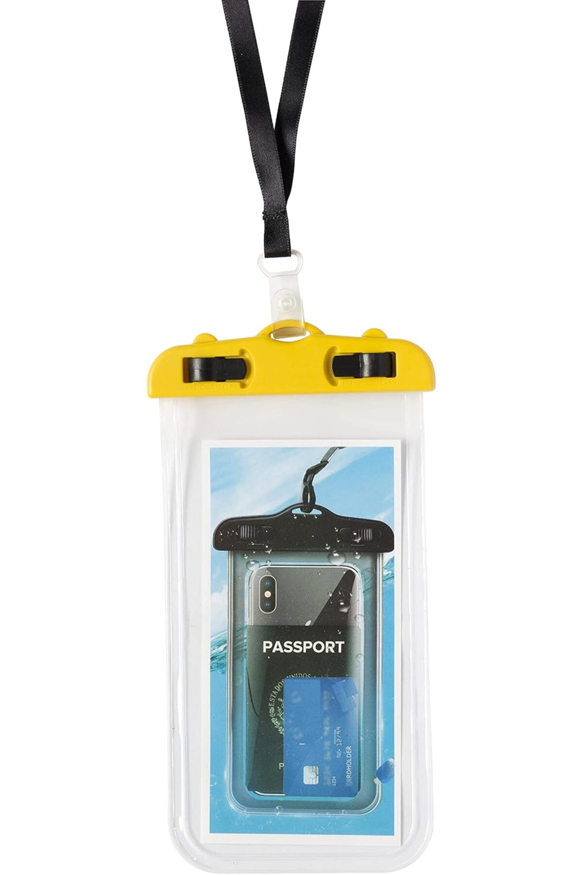 STOREMAX TOREC Su Geçirmez Cep Telefonu Kılıfı Tüm Telefonlara Uygun Sarı (7 İnçe Kadar)%100 Waterpr