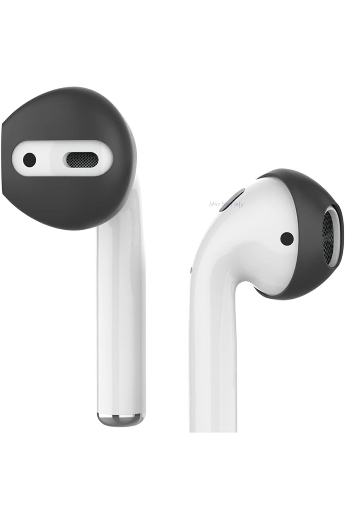 STOREMAX AirPods Kılıf Kulak içi Tutucu Kaymaz Kulaklık Süngeri Pedi Silikon Mat 3lü Paket PT76 Siyah