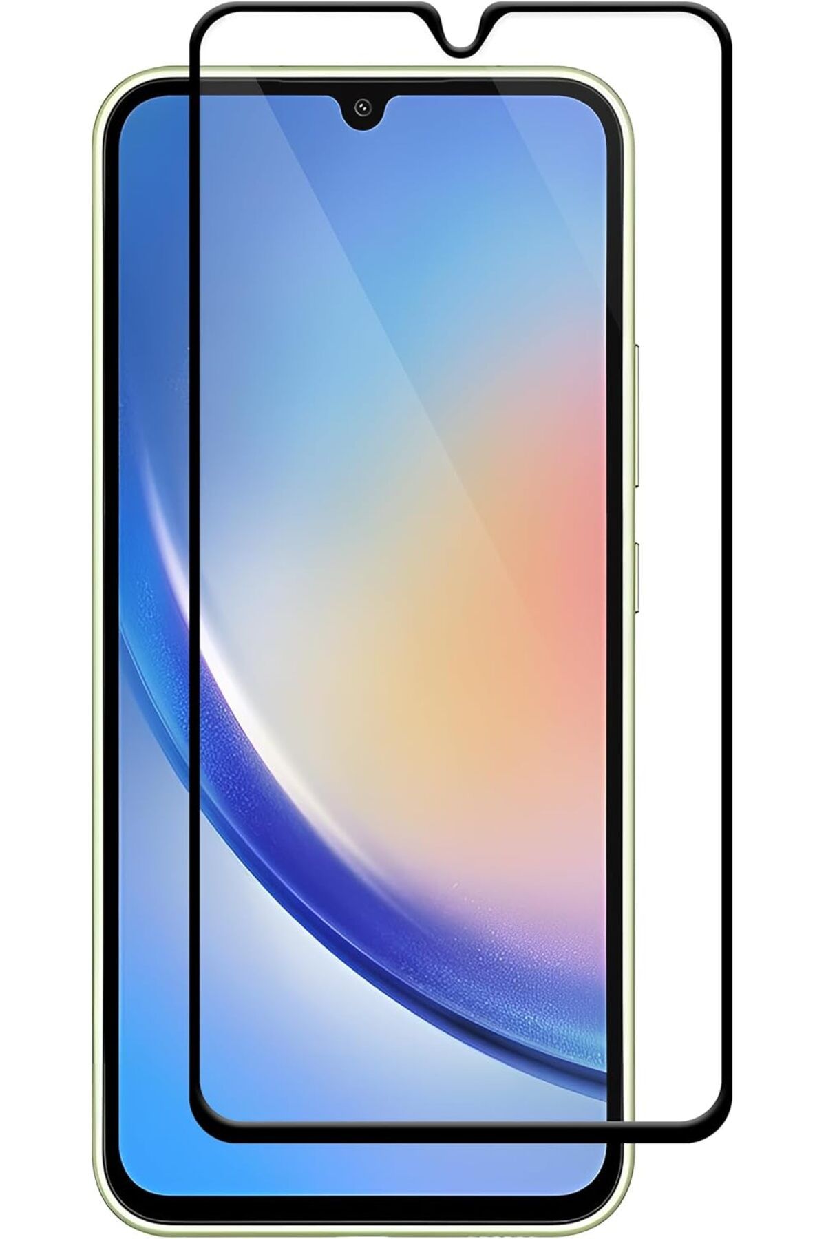 Mu Art Ahşap Mrt Galaxy A34 İçin Ekstra Güçlü Tam Koruma Sağlayan 9h Sertliğinde Leke ve Parmak İzi Tutma