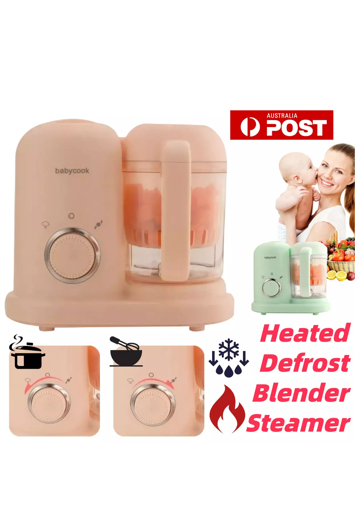 fulina-3 in 1 Electric Baby Food Maker, Soft Steamer Cooking, Processor, Blender, Cooker, Food for Baby 7