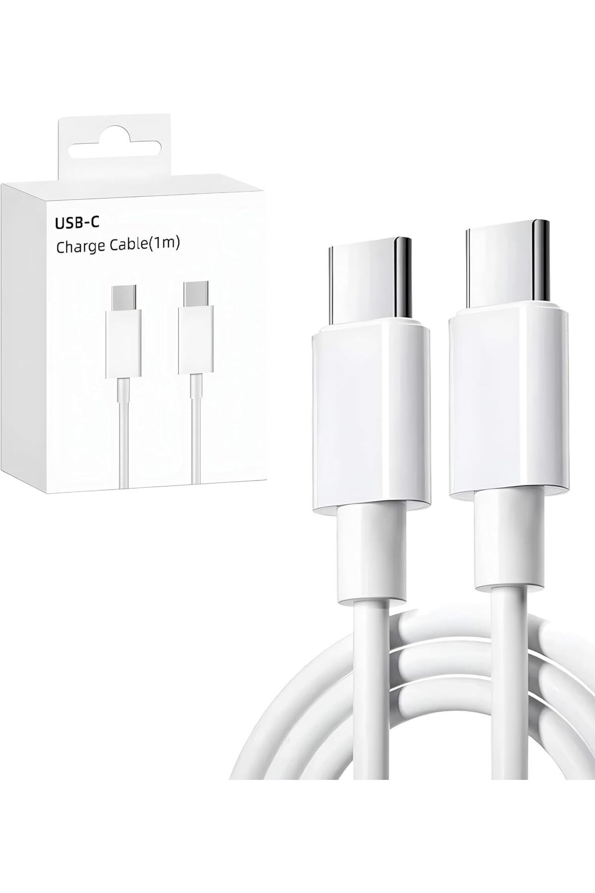 LUXE USB C Kablosu Esnek USB C - USB C Şarj Kablosu PD 3.0 iPhone 15 Pro Max Galaxy S23 S22 S21 A54 Pix