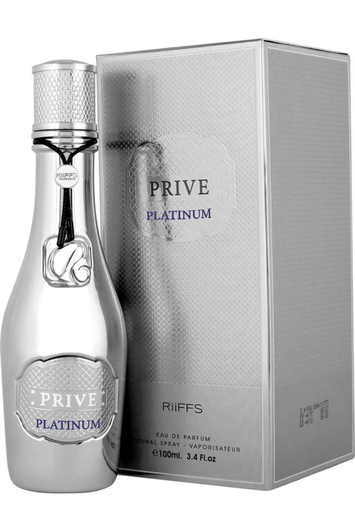 Riiffs-Prive Platinum Perfume, Riiffs, 100ml Eau de Parfum, Men - Inspired by Creed Silver Mountain Water 2