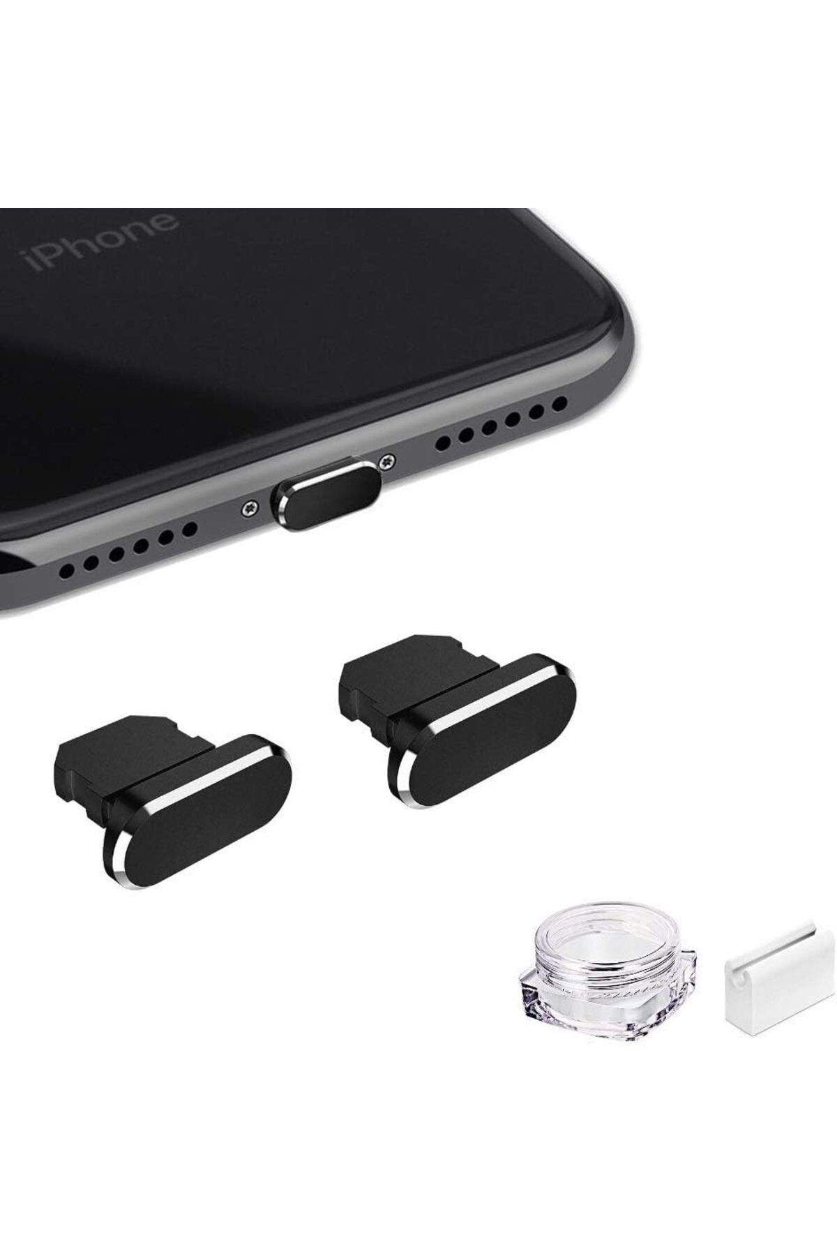 STOREMAX OZN Metal Toz Önleyici Fiş iPhone 14 13 12 11 X XS XR 8 7 SE Mini Plus Pro Max iPad AirPods ile Uy