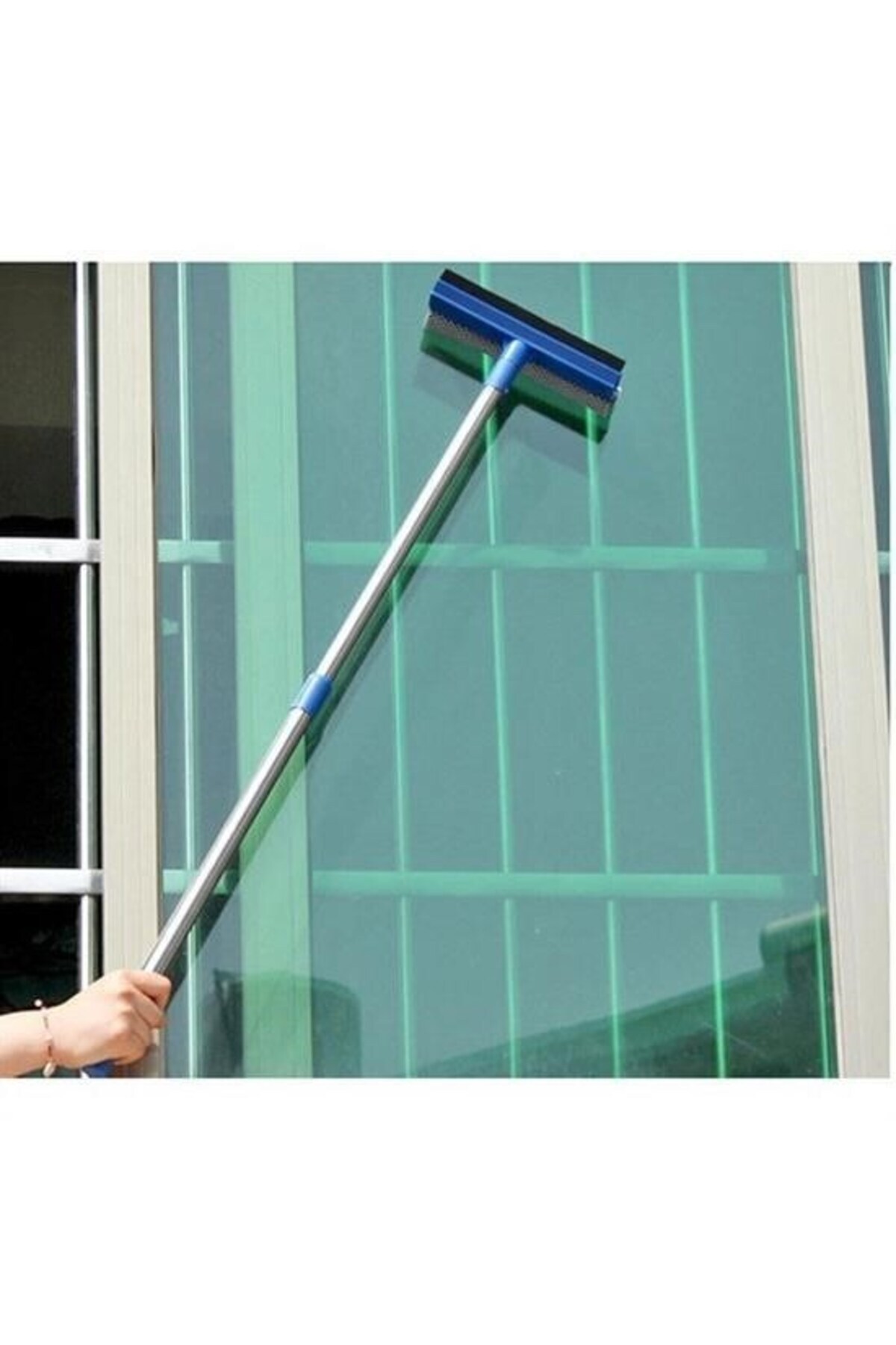 Belle Fusion-Practical Telescopic Handle with Sponge and Squeegee Easy Glass Cleaning Tool 6