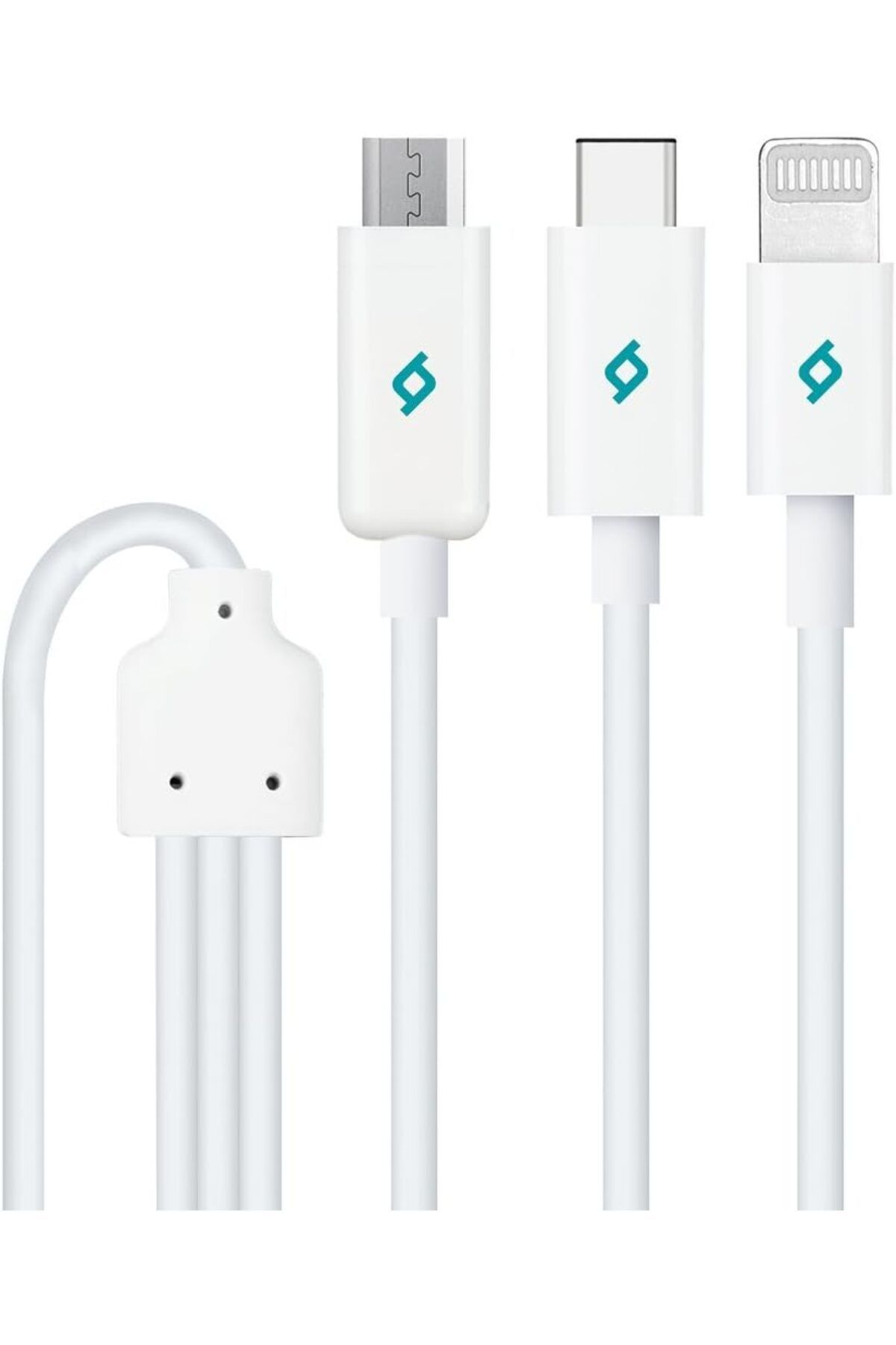 STOREMAX Sbl Trio Şarj Kablosu Type-C-Lightning-Micro USB - Beyaz (2DK7521) SBLShp 1064356