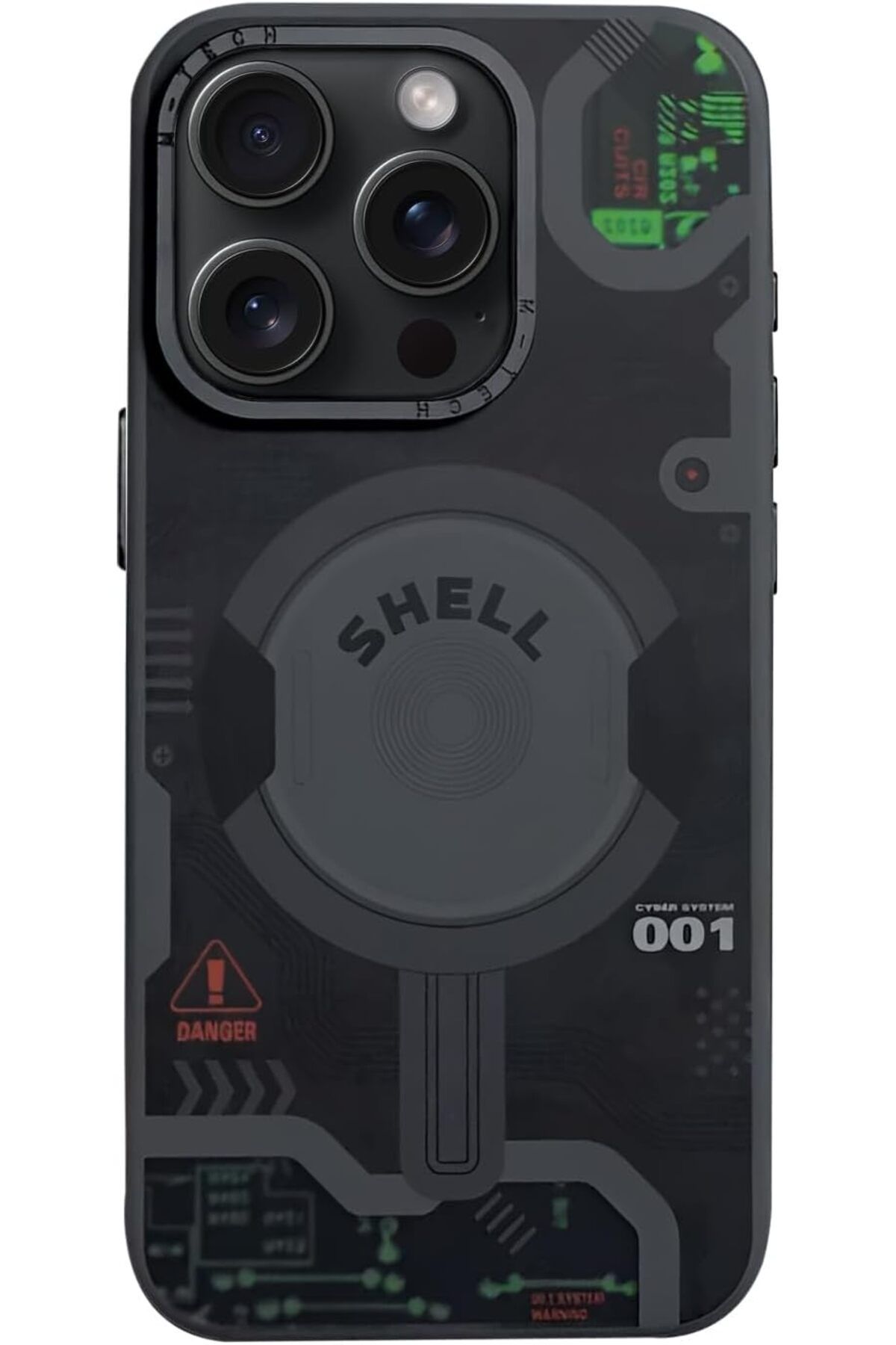 STOREMAX OZN iPhone 15 Pro Max için CyberMag Serisi Teknolojik Görünüm Ultra Güçlü Mıknatıslı ve Me