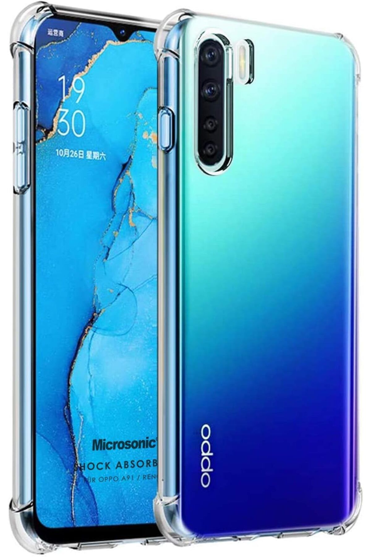 STOREMAX Shock Absorbing için Kılıf Oppo Reno 3 Şeffaf [Reno 3 ile Uyumlu Kılıf - Şeffaf] TrendBazaar