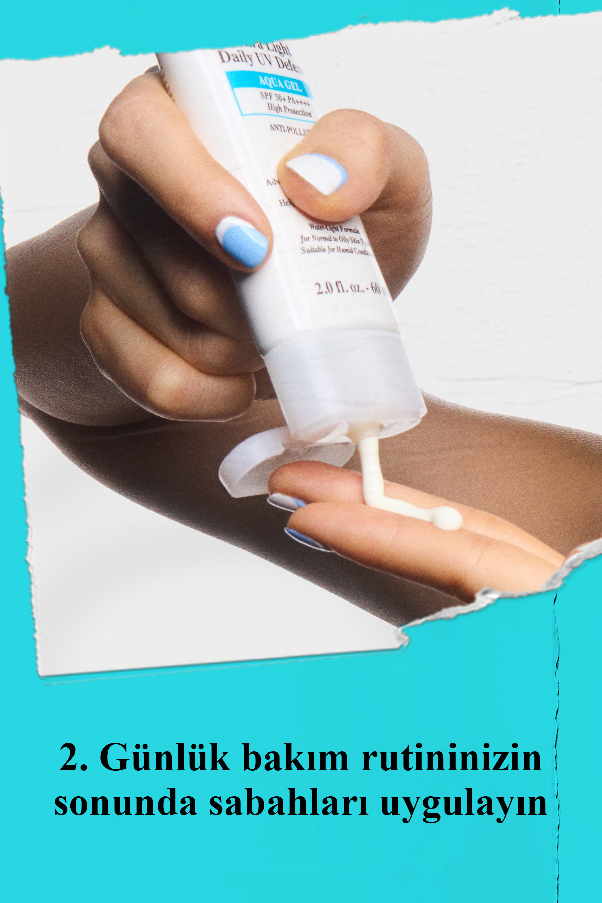 Ultra Light Günlük Uv Koruyucu Aqua Jel Güneş Kremi - Spf50 60 ml — LB018100 — تصویر 6 از 8