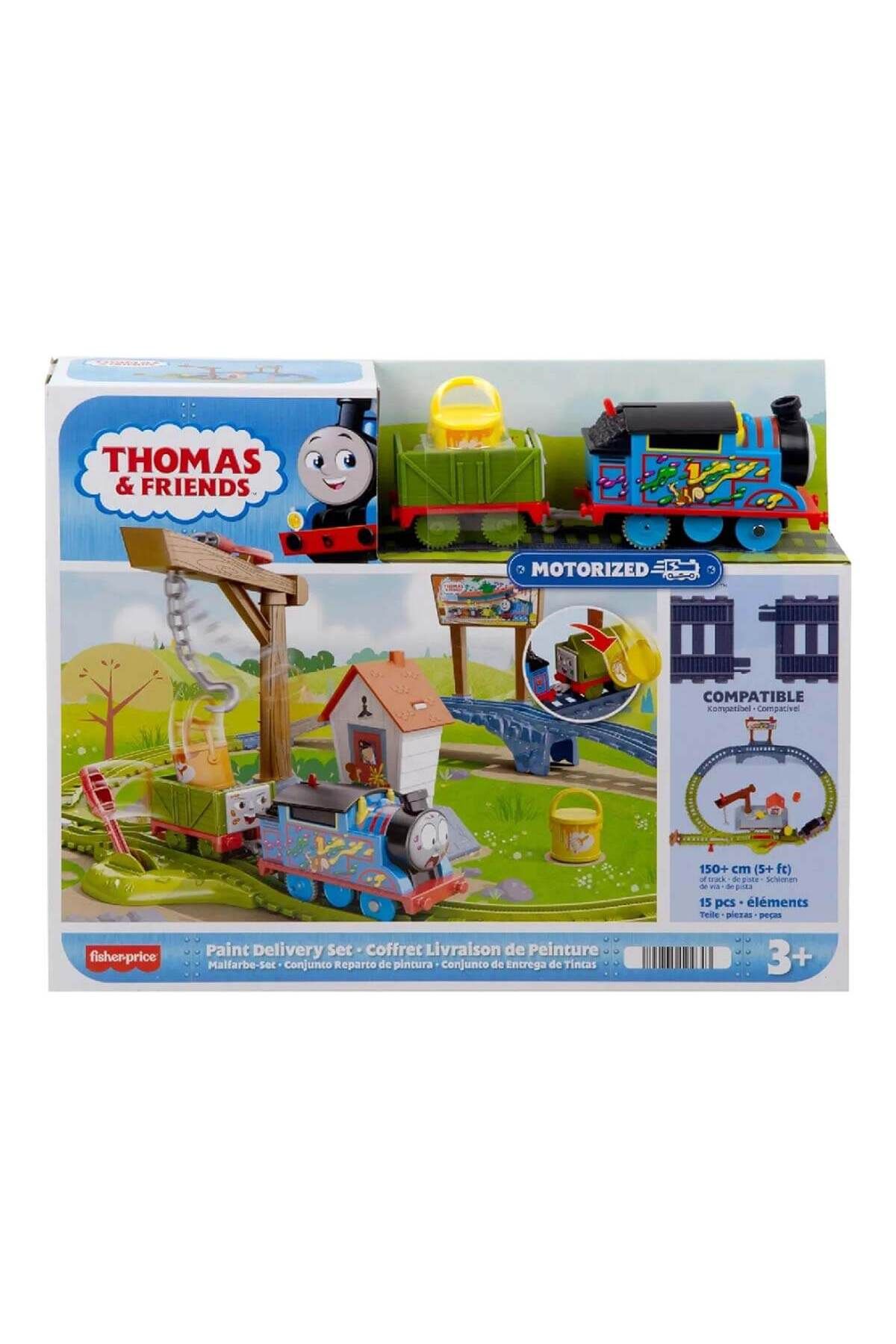 scntoys Thomas ve Arkadaşları Boya Teslimatı Motorlu Tren Seti HTN34 Motorlu Thomas Tren Seti