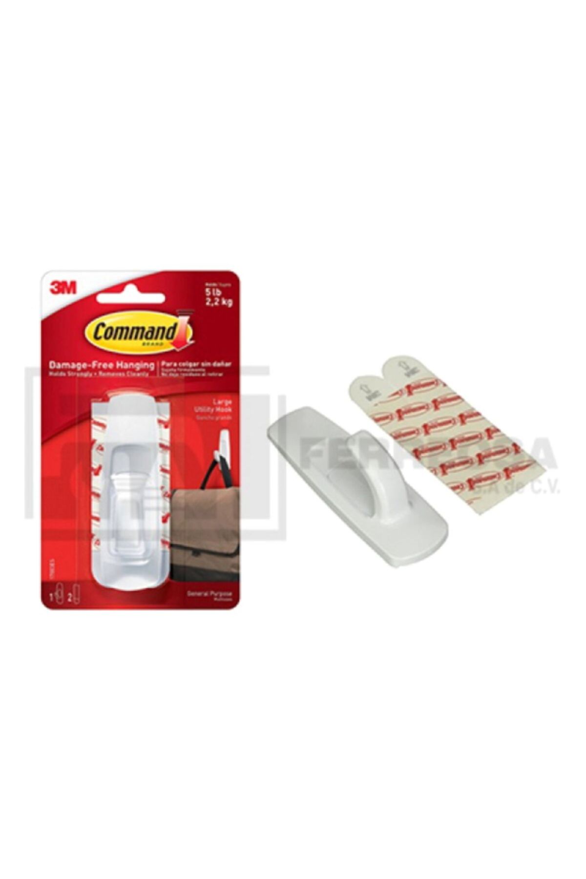 COMMAND-Self-Adhesive Strips Utility Hook Large 2