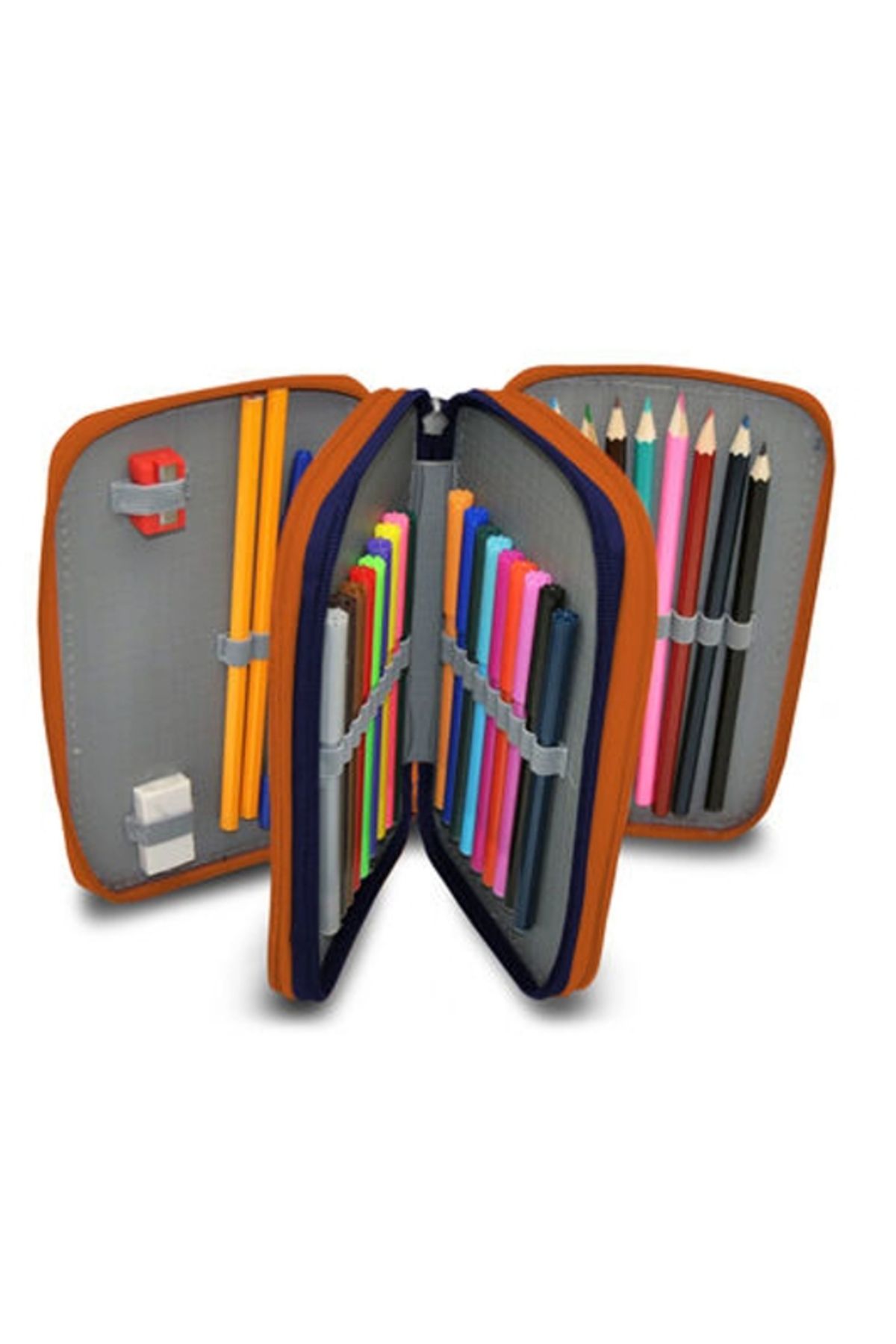 Mickey Mouse-Mickey Mouse Pencil Case Equipped, 3 compartments, 42 pieces 3
