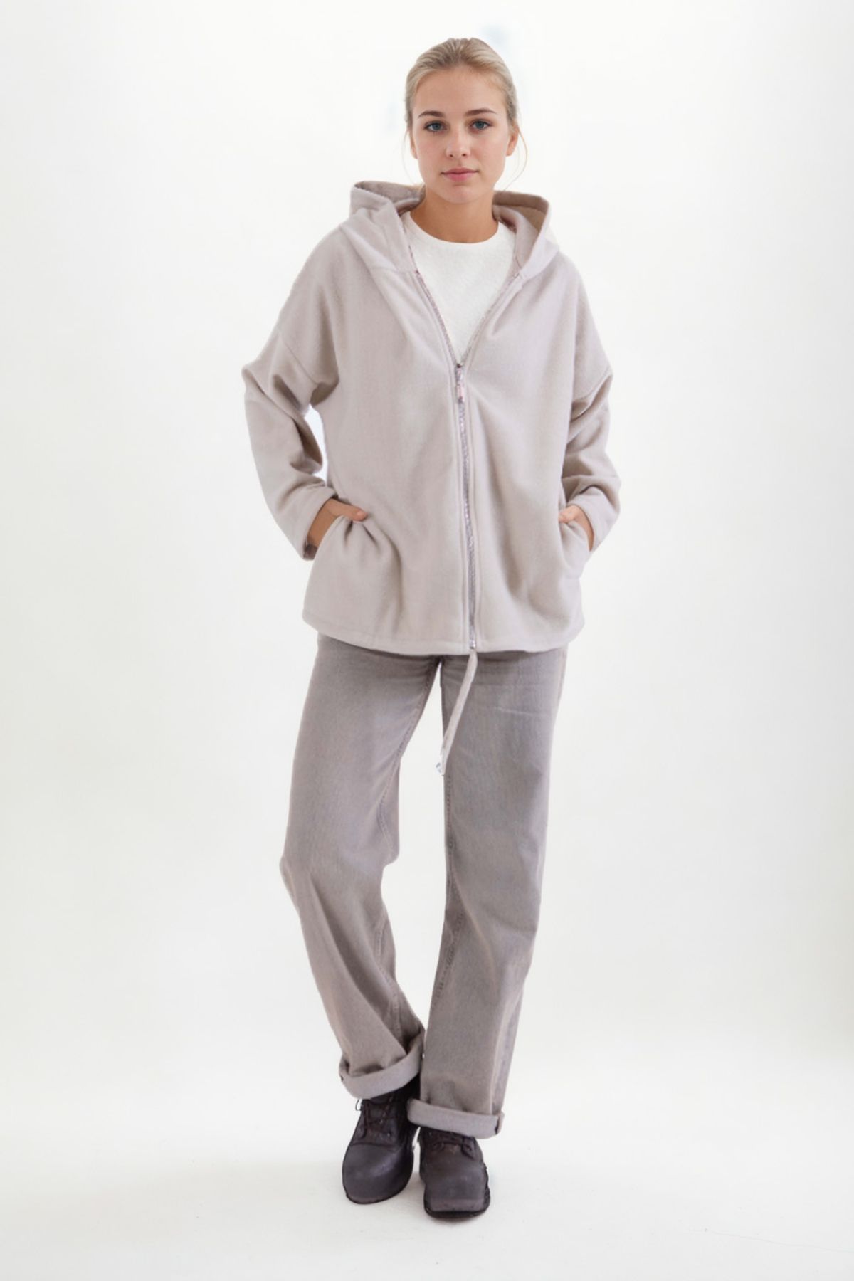 Vitrin-Long Back Jacket with Hat 4