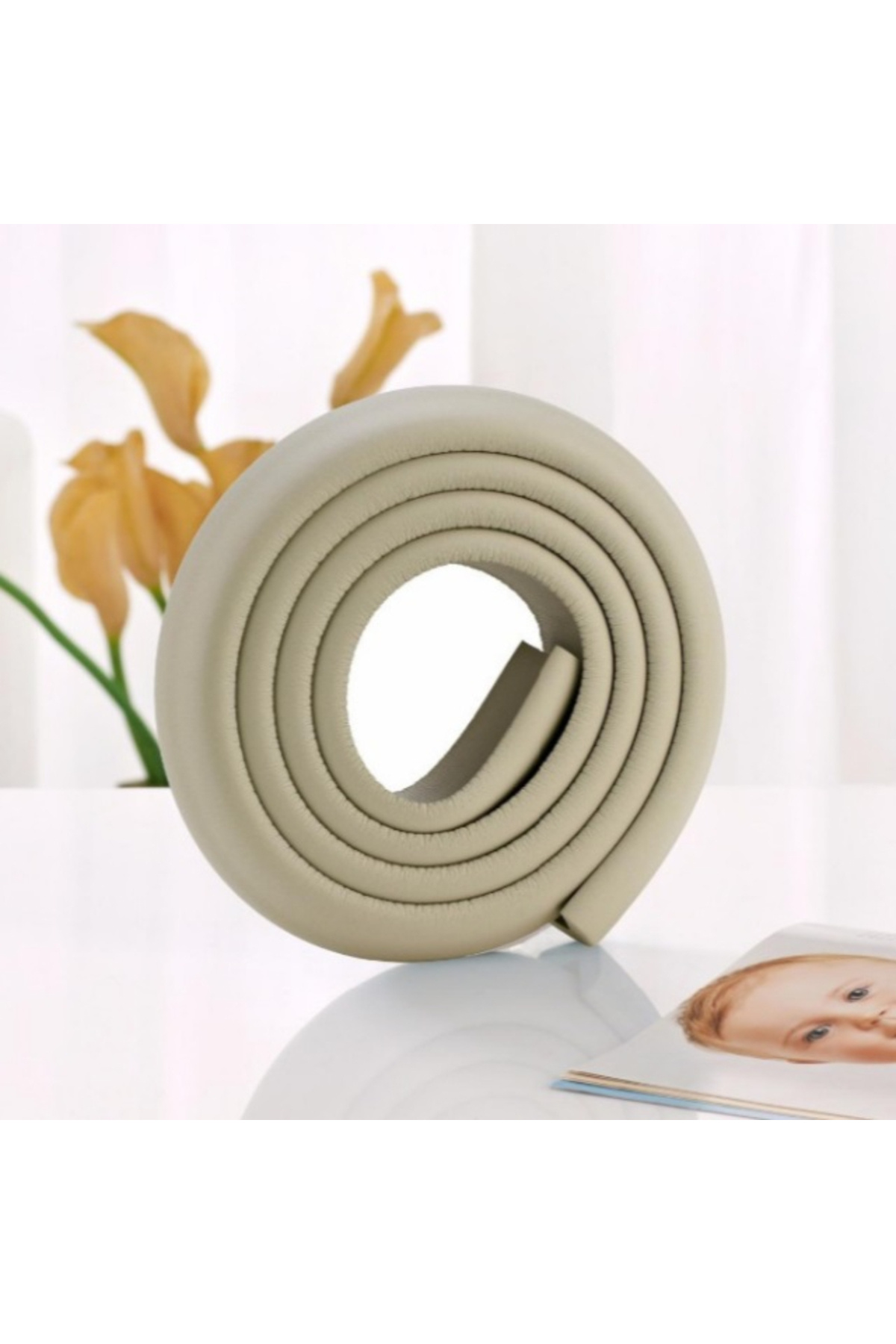 Empria-Banda de protectie pentru laturi mobila, 2.3x0.9x200 cm, Alb fildes 5
