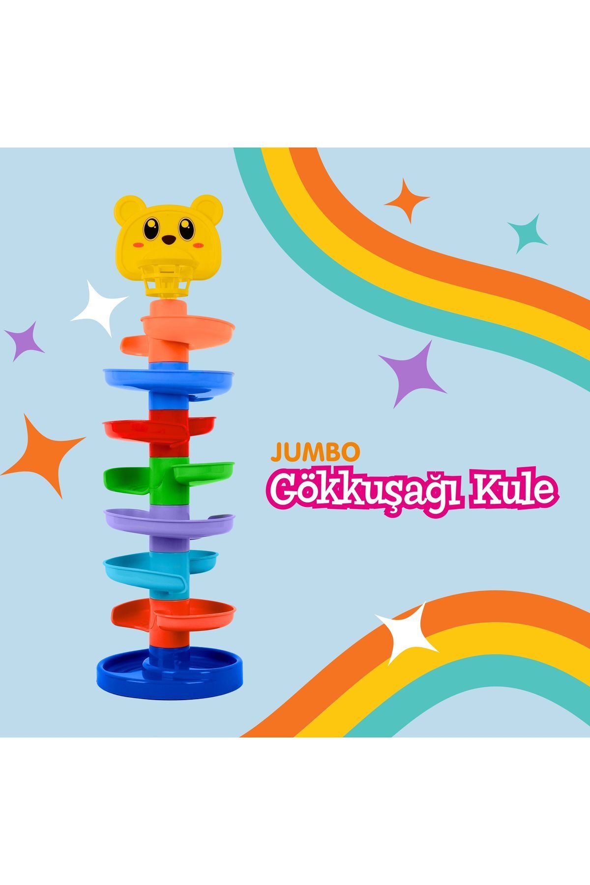 gifted Babycim Jumbo Gökkuşağı Kule Bebek Aktivite Merkezi