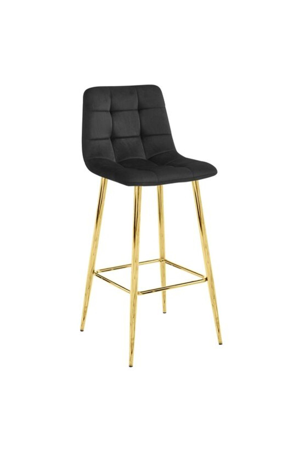 ARTOOLS Scaun De Bucătărie/bar, Artool, Arceto, Catifea, Metal, Negru Și Auriu, 43,5x49x102 Cm - One Size