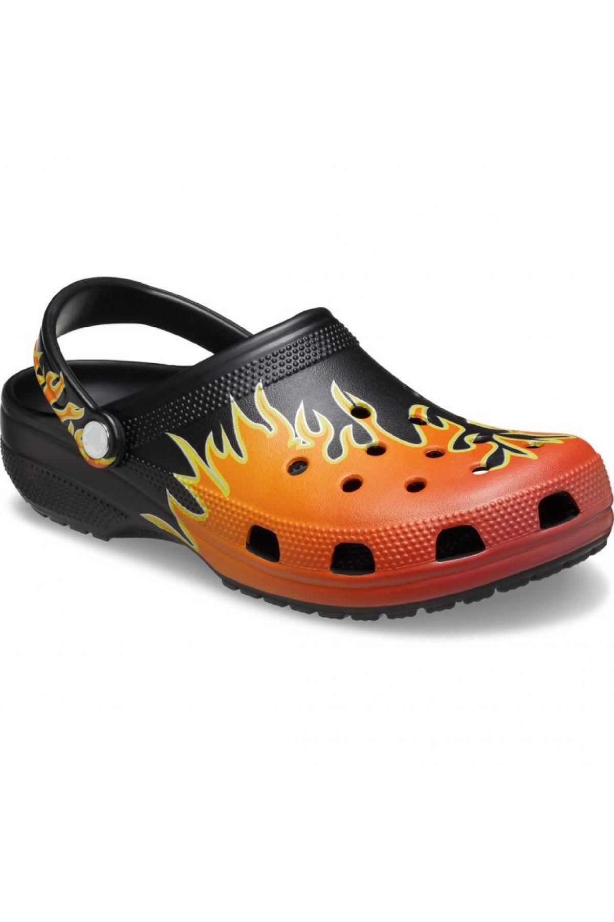 Crocs 211004 Classic Flames Clog Siyah-Kırmızı Unisex Terlik
