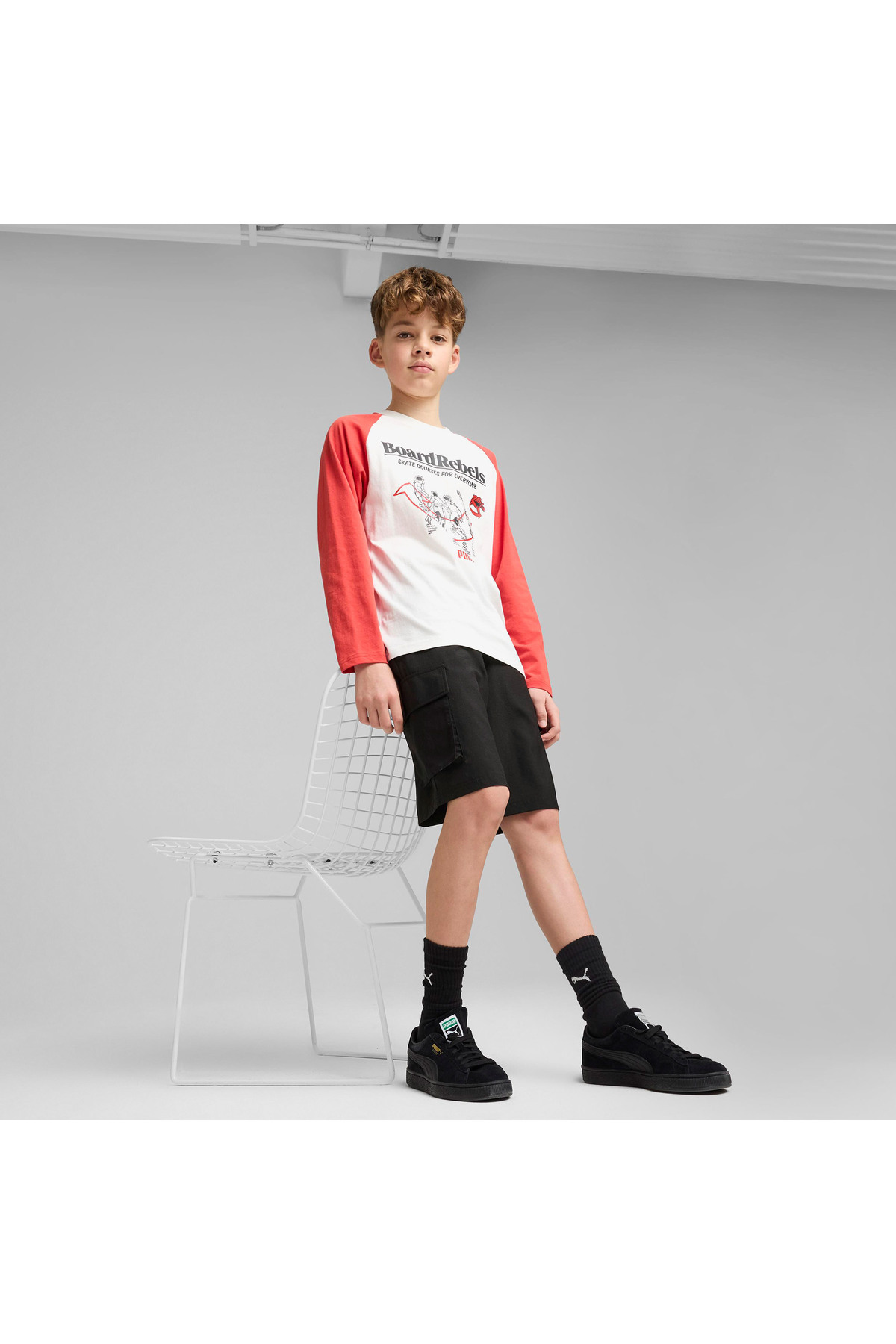 Puma-Mid90S Cargo Chino Kids Black Shorts 1