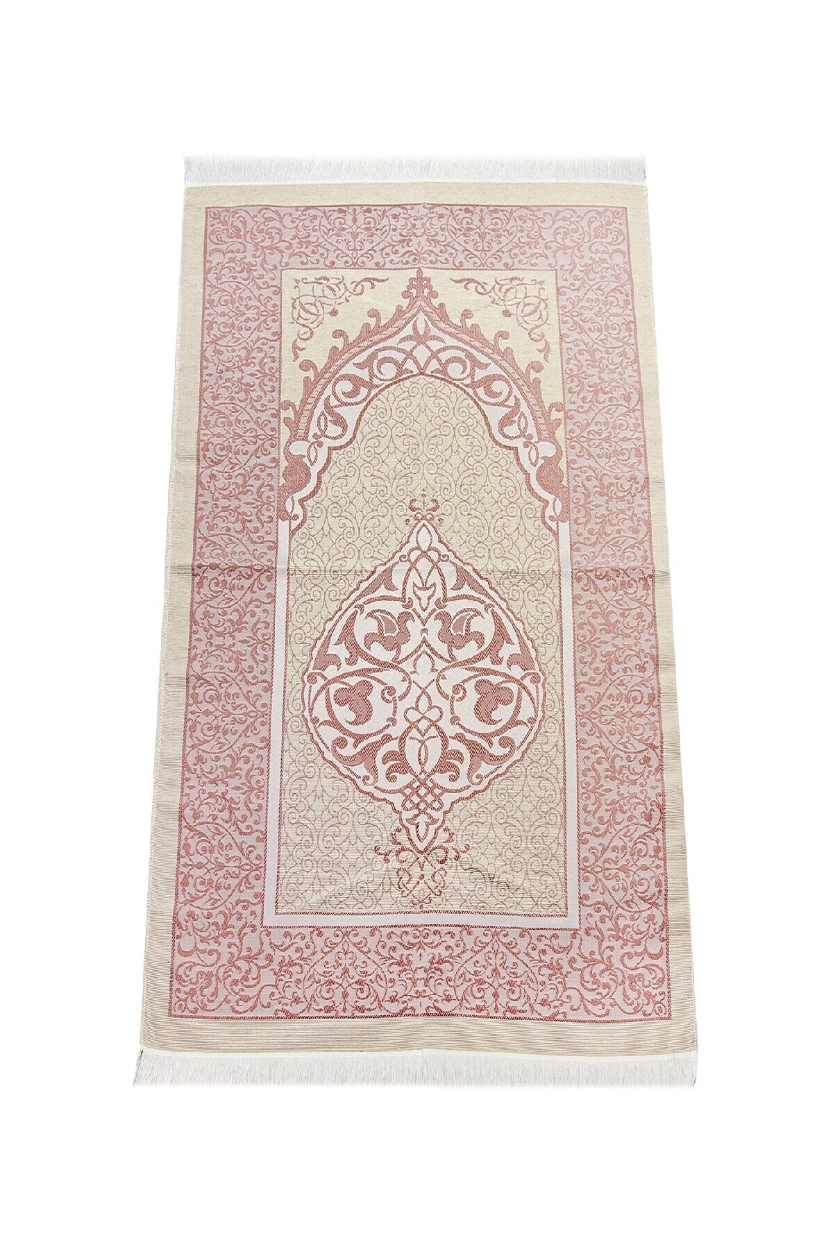 ihvan online  Tek Parça Namaz Elbisesi - Seccade - Tesbih - İbadet Seti Gül Kurusu - Görsel 2