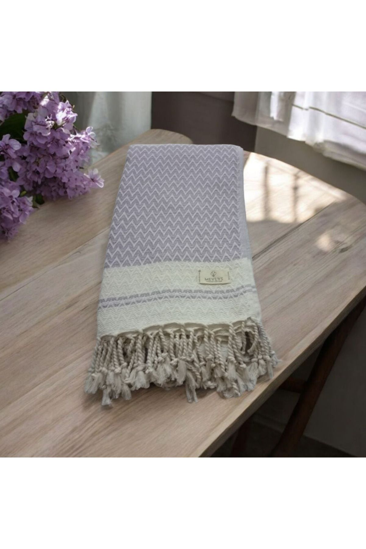 tulu tekstil Peştemal Plaj Havlusu 90*180 cm %100 Pamuklu Lila Renk