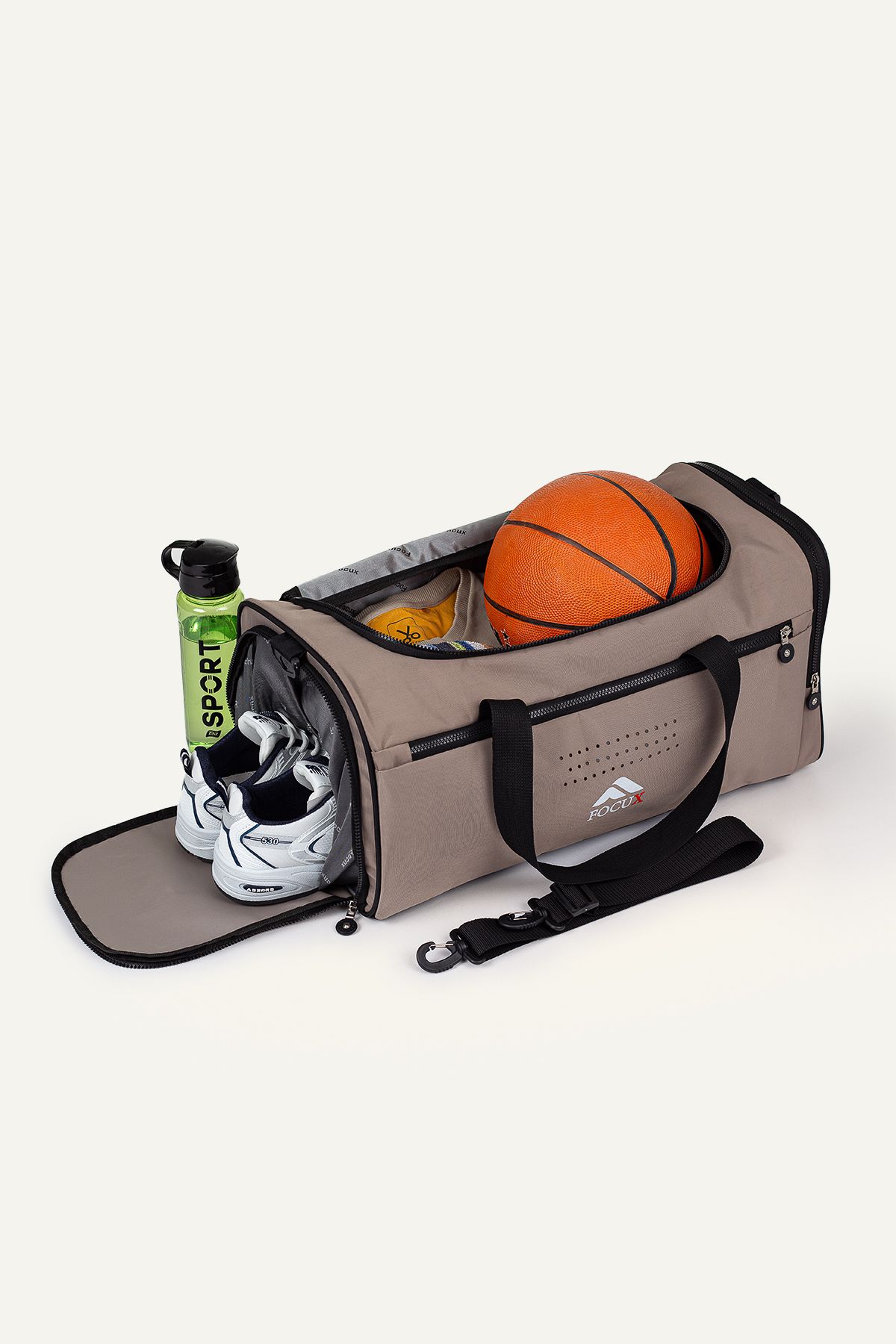 FOCUX Nil-08 SPOR ÇANTASI SEYAHAT ÇANTASI EL VALİZİ GYM SPOR SALONU AYAKKABI BÖLMELİ VİZON