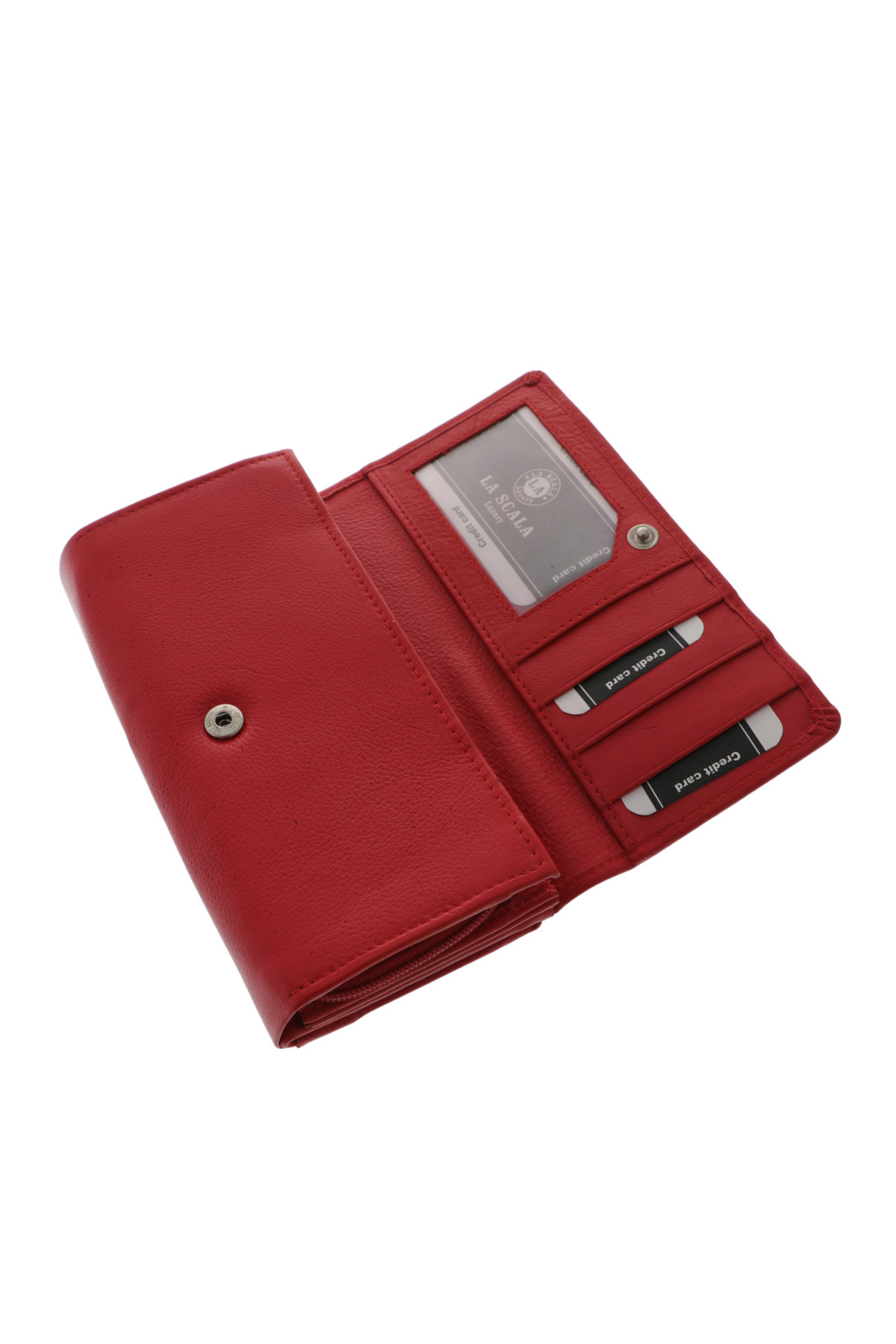 GiftExpress-Women's red wallet La Scala Luxury 18cm 4
