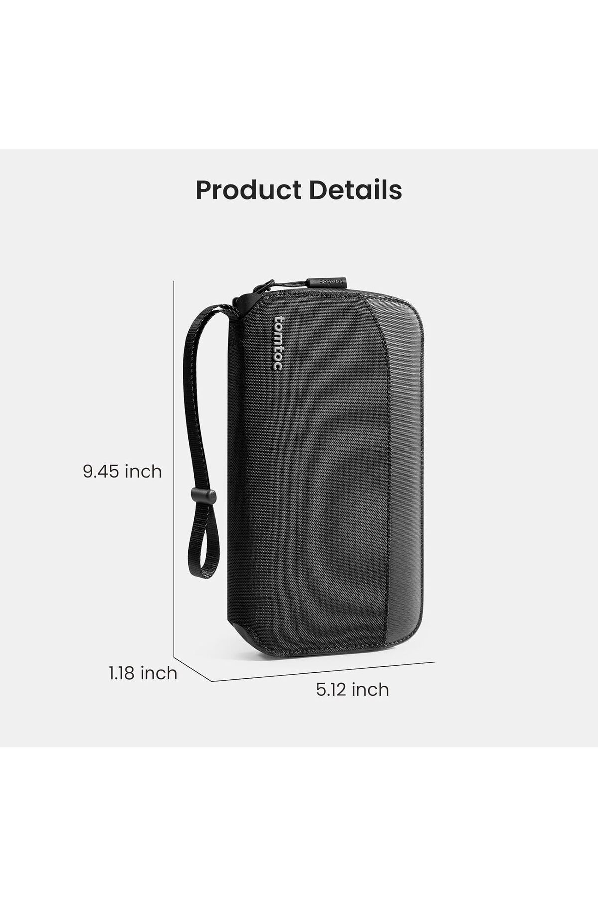 Tomtoc-Navigator-T03 Passport Holder Family with RFID Blocking with Airtag & Sim Card Holder and Eject Pin 4