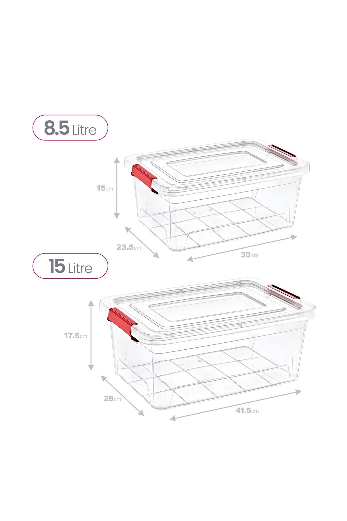 Smartware-Set of 2 Smart Box Storage Containers 8-15 Lt 2