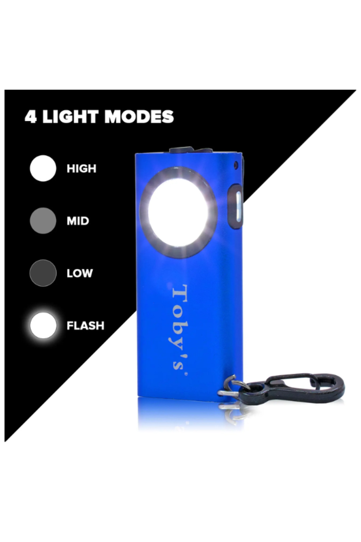 TOBYS-CPL-T01 Waterproof Rechargeable Dual Function LED Flash Light 500lm 3