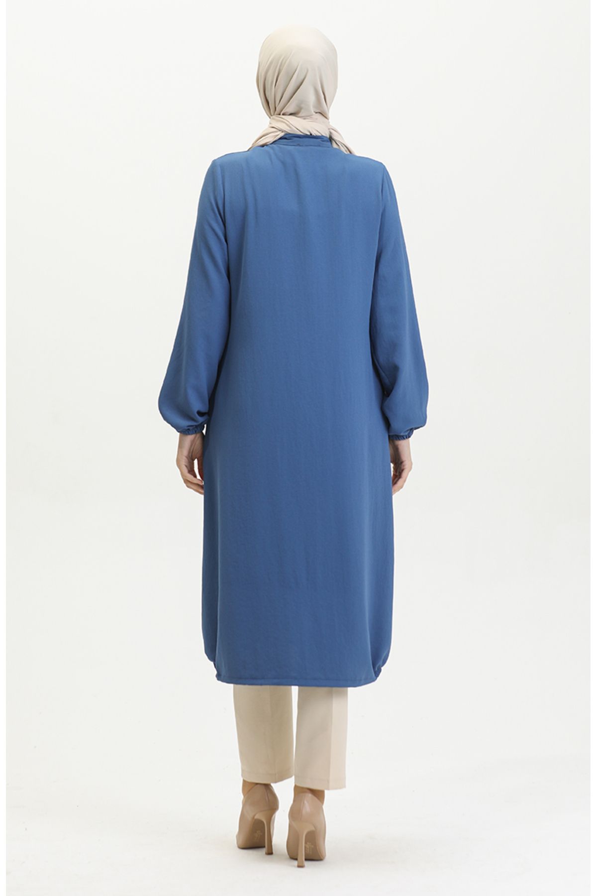 sefamerve-Indigo Cap - Sequined and Zippered, Model 1014-04 7