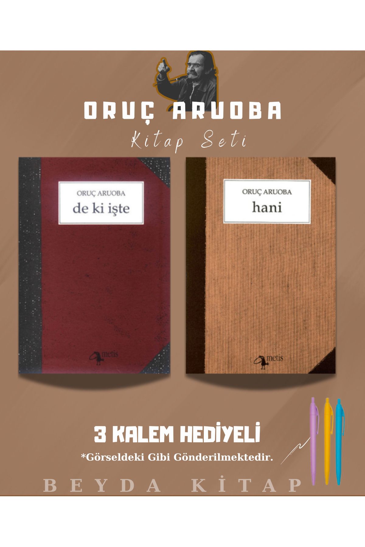Metis Yayınları De ki İşte - Hani - Oruç Aruoba - Kitap Seti - Kalem Hediyeli - ORCARBA