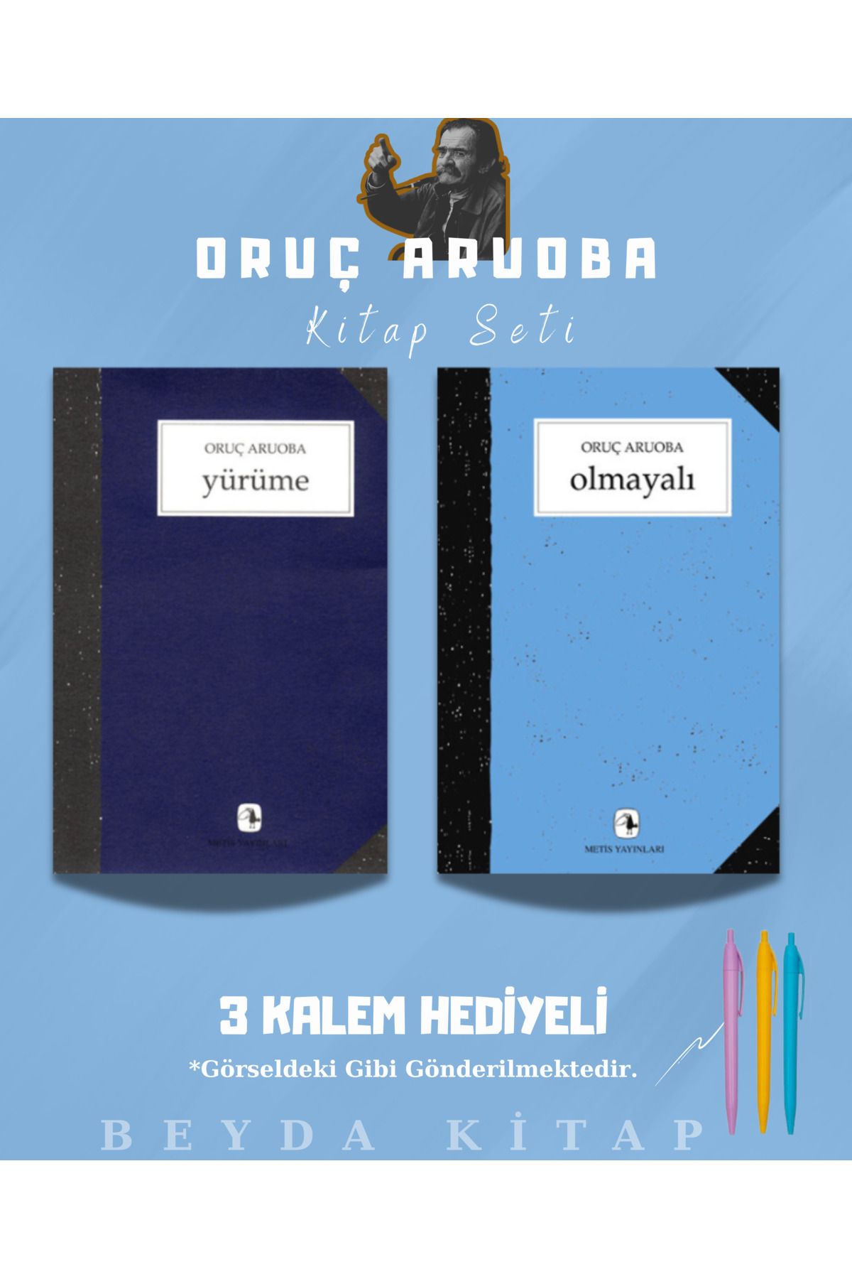 Metis Yayınları Yürüme - Olmayalı - Oruç Aruoba - Kitap Seti - Kalem Hediyeli - ORCARBA - SİRRHL1