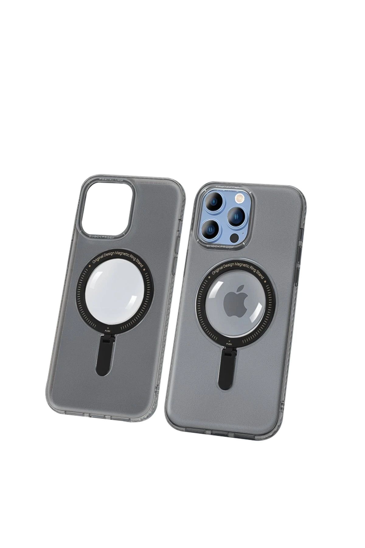 Joko iPhone 14 Pro Kılıf Zoom Standlı Silikon - Siyah JOJUA