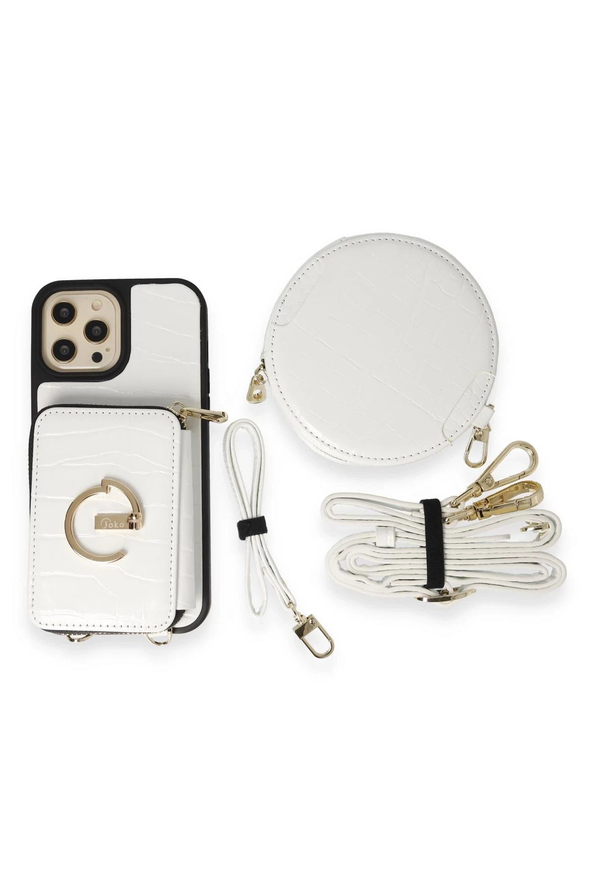 Joko iPhone 14 Pro Uyumlu Kılıf Ermes Kapak - Beyaz DPMAH