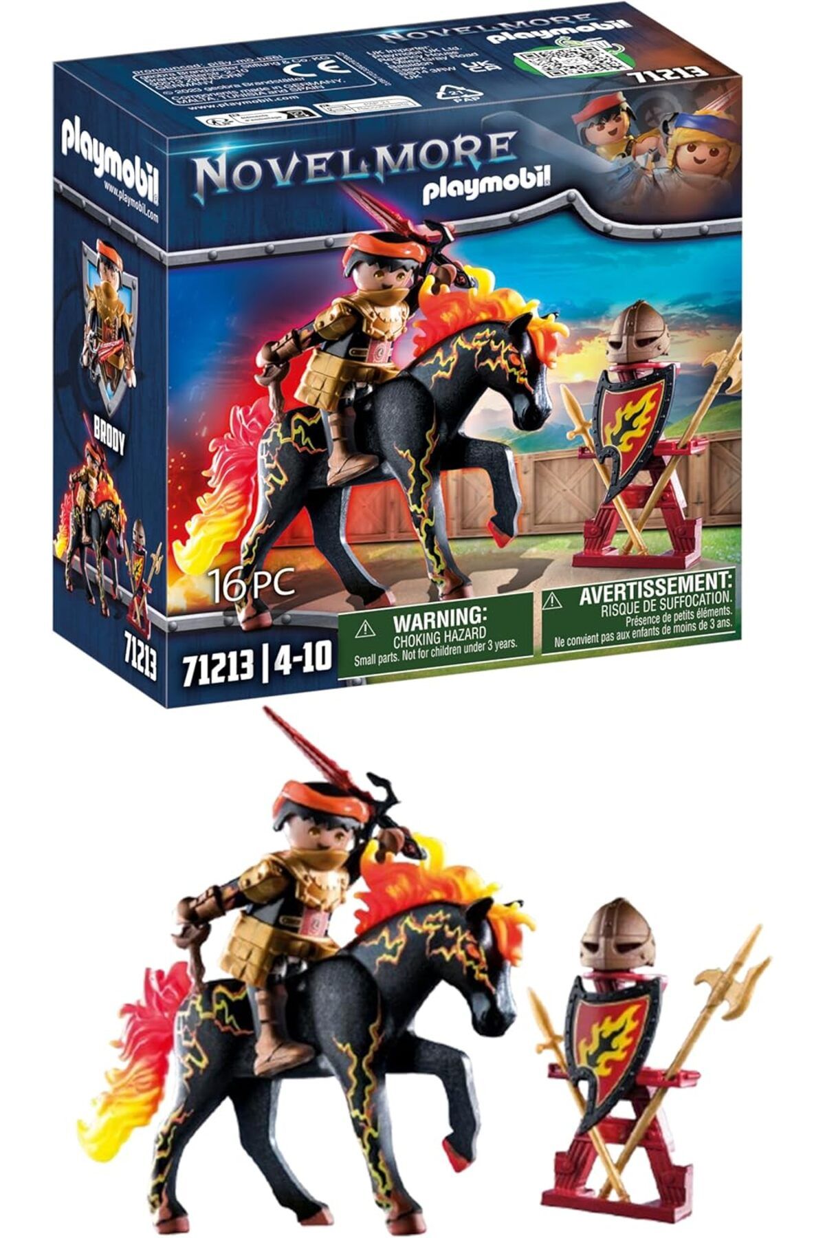 LUXE 71213 Novelmore Şövalyeleri - Ateş Şövalyesi, Playmobil kalesi, şövalyeler, oyuncak şövaly