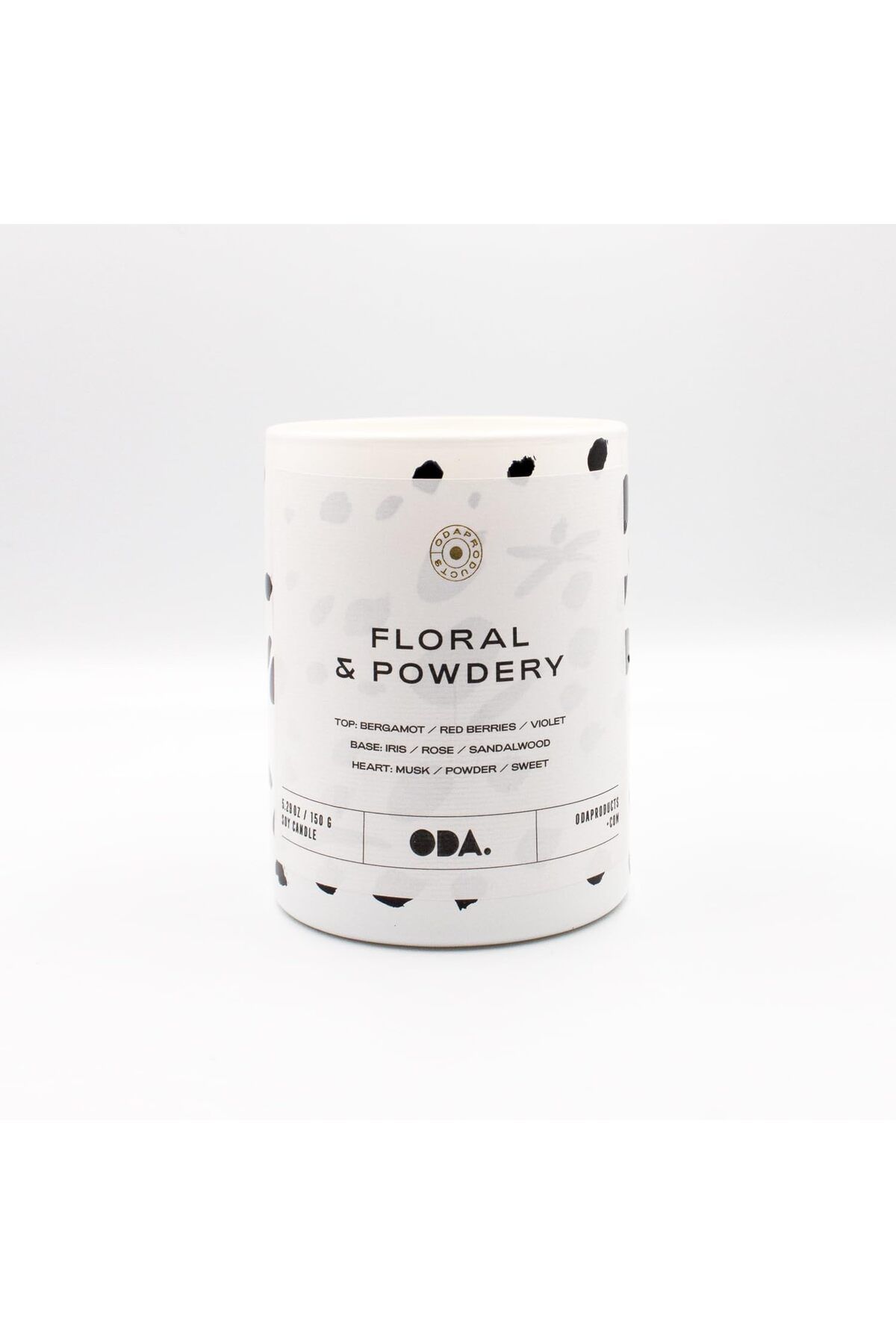Mu Art Ahşap Mrt Floral & Powdery - Çiçeksi & Pudramsı Kokulu Dekoratif Desenli Soya Mumu I 150 gr (Re