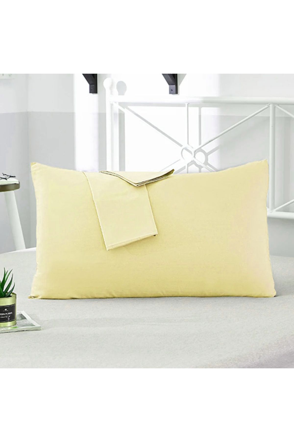 Juellhome %100 Pamuk Yastık Kılıfı (2 ADET) 50 x 70 Cm (Fermuarlı)