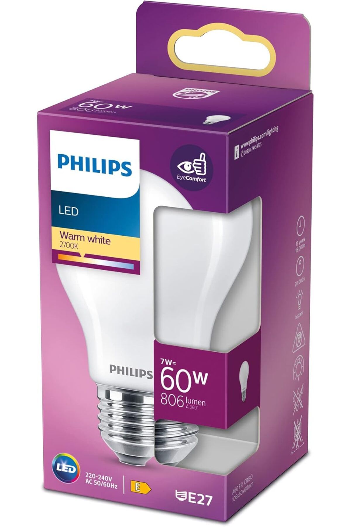 STOREMAX Ezg LED Classic 60W A60 E27 WW FR ND RFSRT4 Ezsnshop 1065757