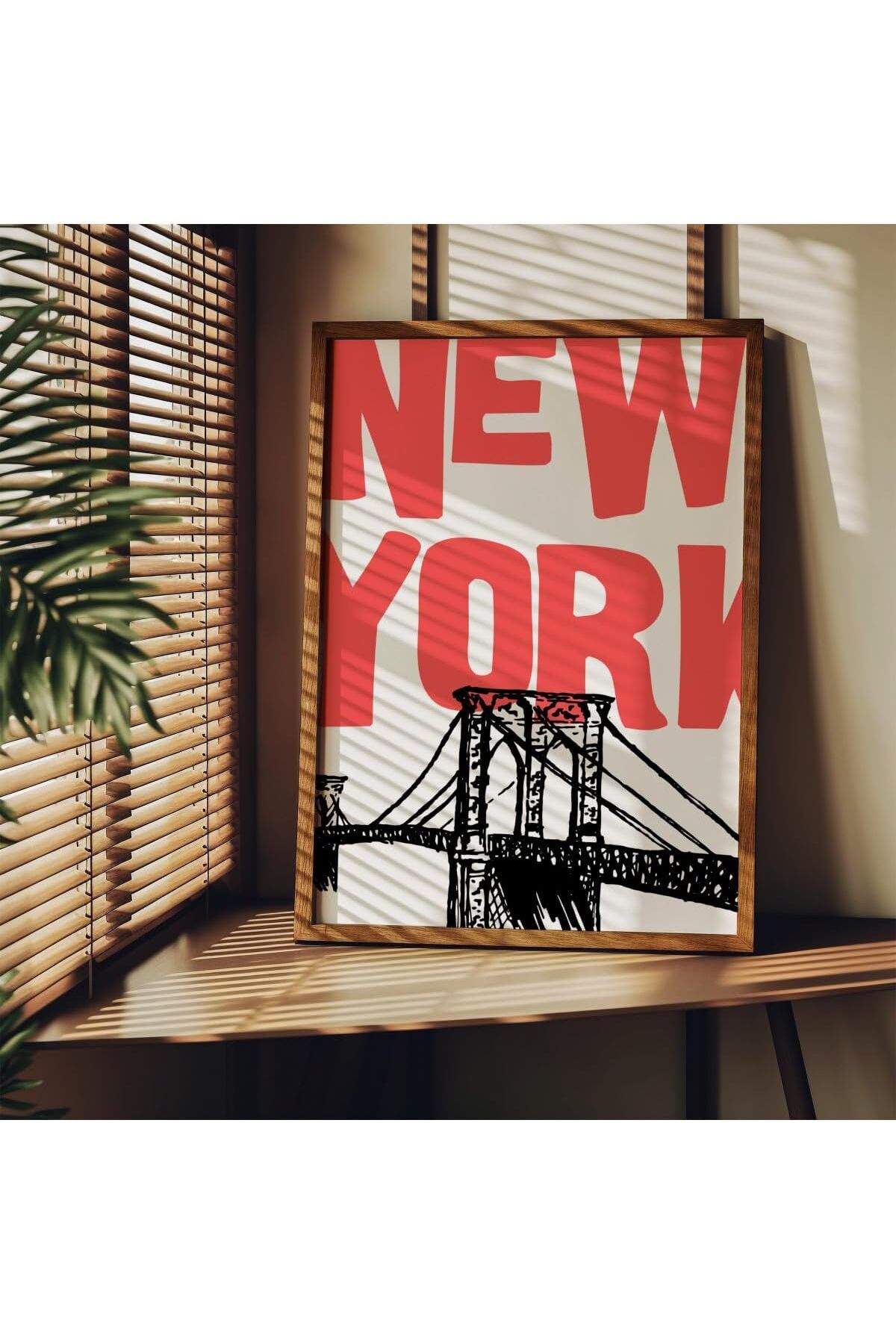 Mu Art Ahşap Mrt Tanıtım NewYork Çerçevesiz Poster, Modern Dekoratif Çerçevesiz Poster, Tablo, NewYork-1, 5