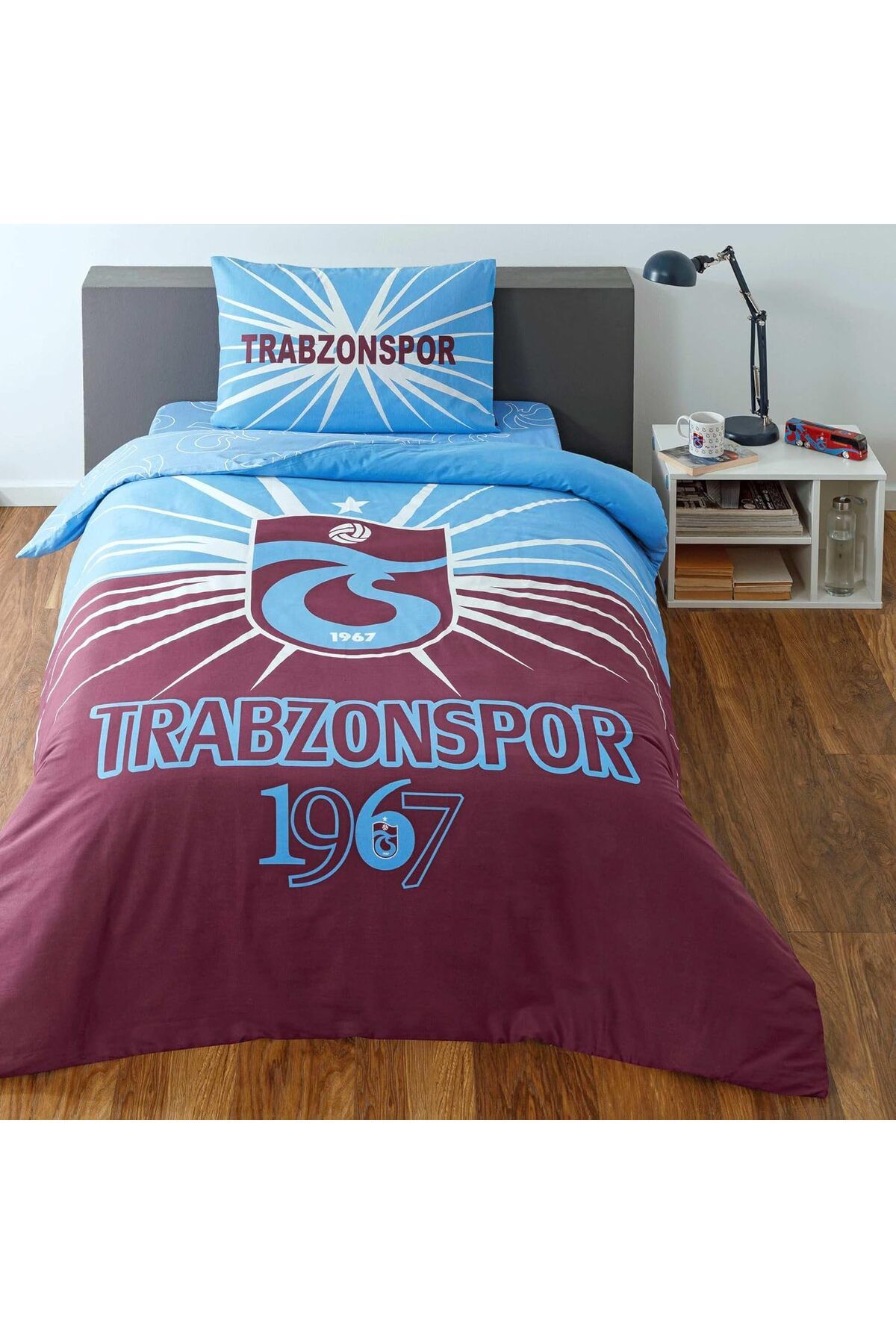LUXE Lisanslı Pamuk Trabzonspor Light Glow Nevresim Takımı Çok Renkli Tek Kişilik LXSHP 1055529