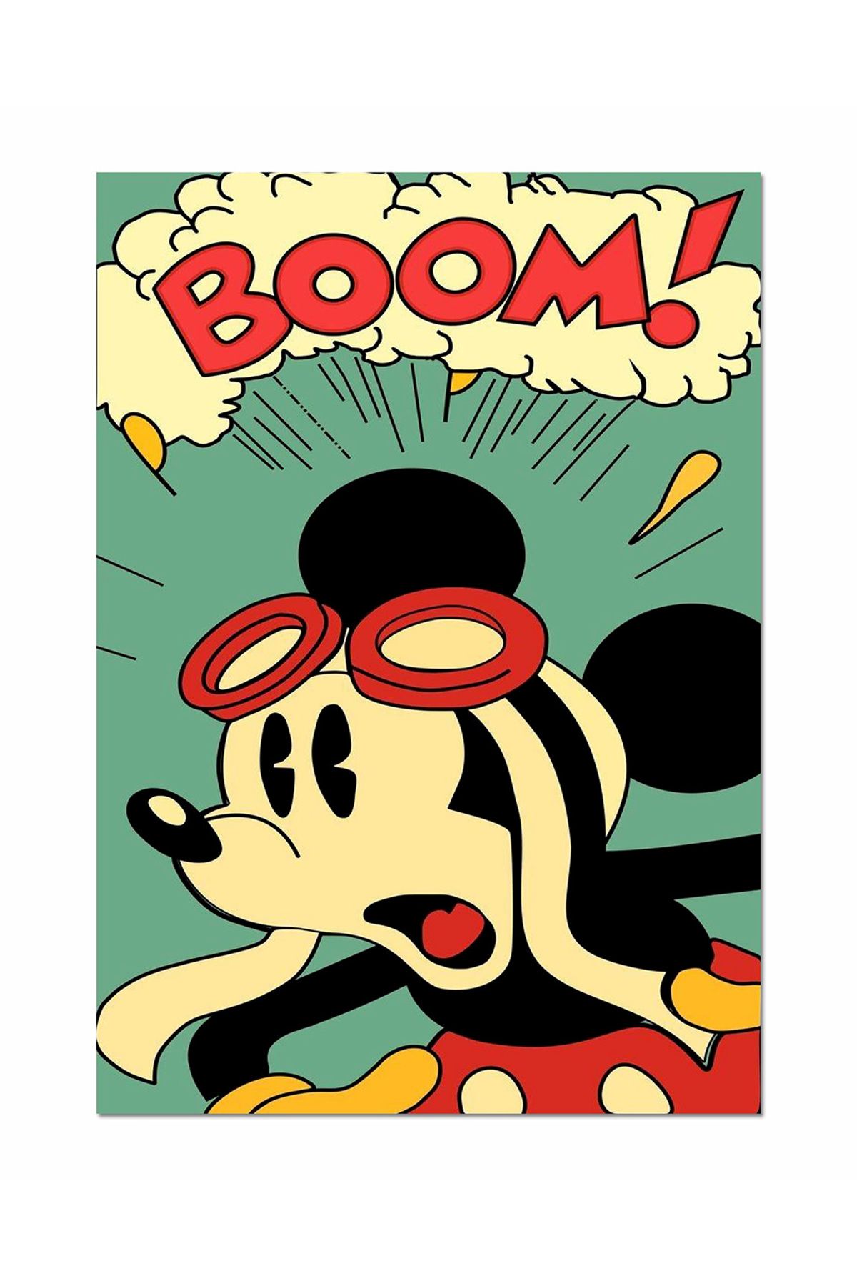 Ayabak Metal Poster Mickey Mouse - Dikey Dekoratif Metal Poster - Hediyelik Metal Poster