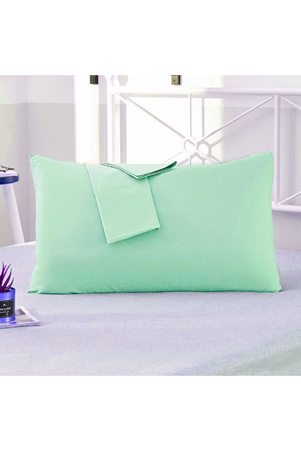 Juellhome %100 Pamuk Yastık Kılıfı (2 ADET) 50 x 70 Cm (Fermuarlı)