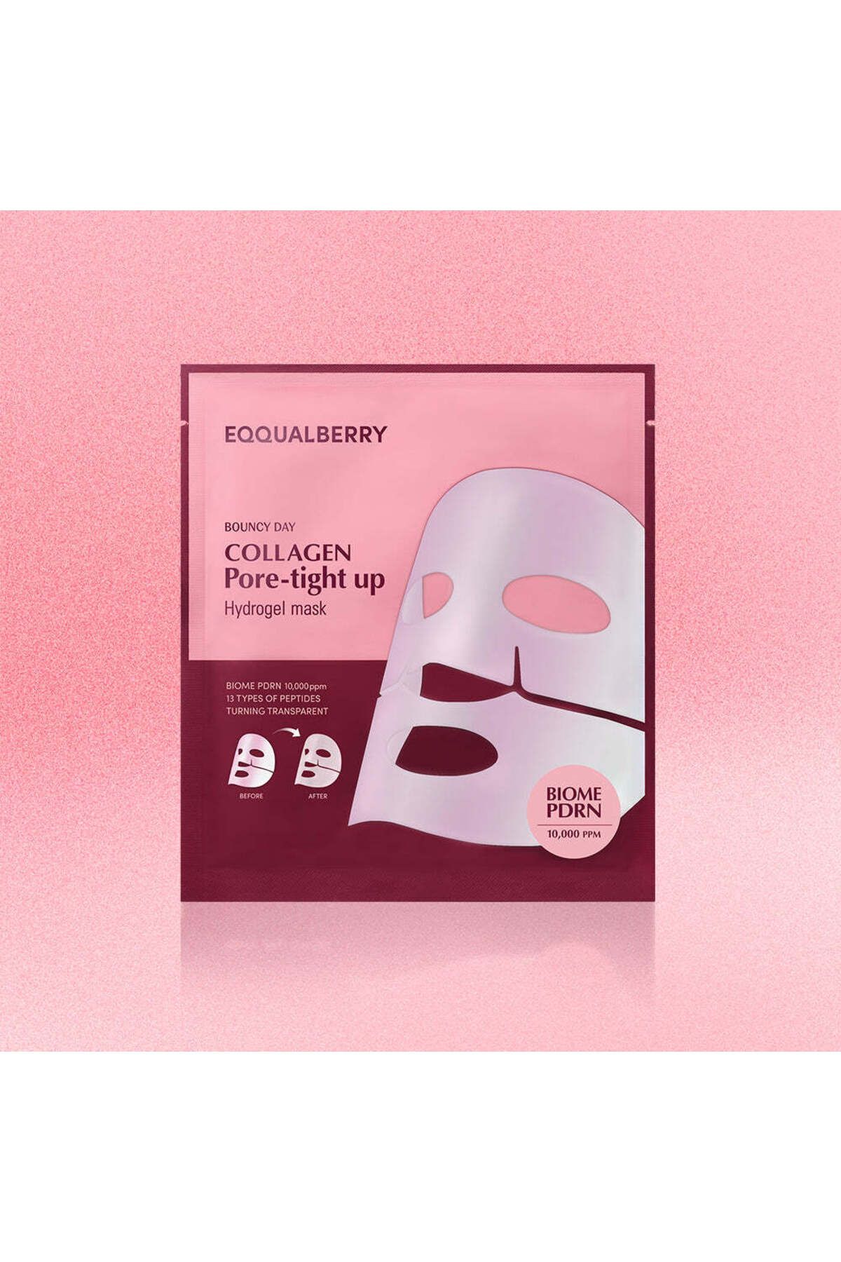 EQQUALBERRY - Collagen Pore-Tight Up Hydrogel Mask (4 adet) - Vegan PDRN + Kolajen Hydrojel Maske