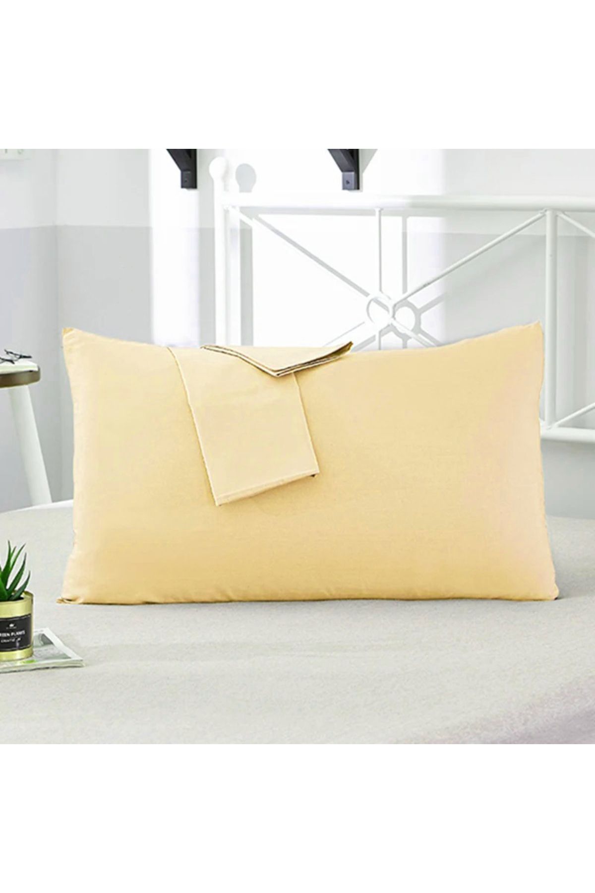 Juellhome %100 Pamuk Yastık Kılıfı (2 ADET) 50 x 70 Cm (Fermuarlı)