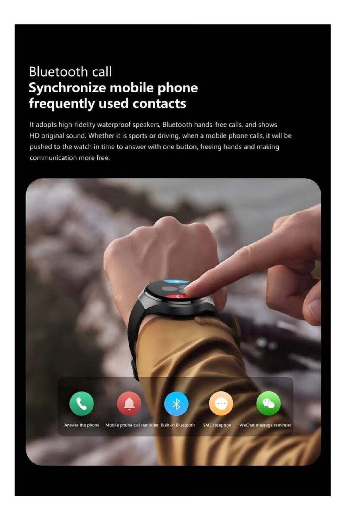 KALOBEE-Smart watch 3 pairs Strap with Bluetooth calling function (answer/make calls), fitness tracking 7