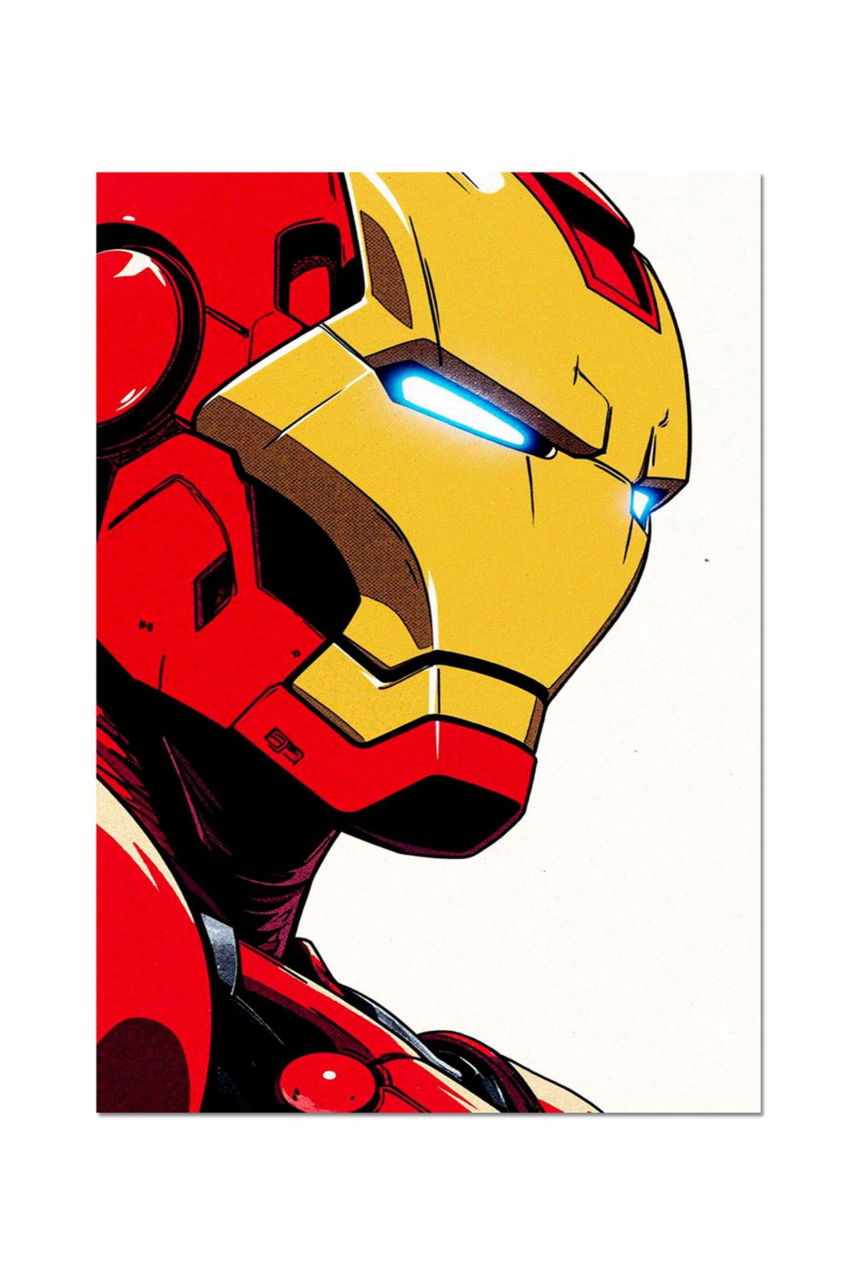 Ayabak Metal Poster Iron Man - Dikey Dekoratif Metal Poster - Hediyelik Metal Poster