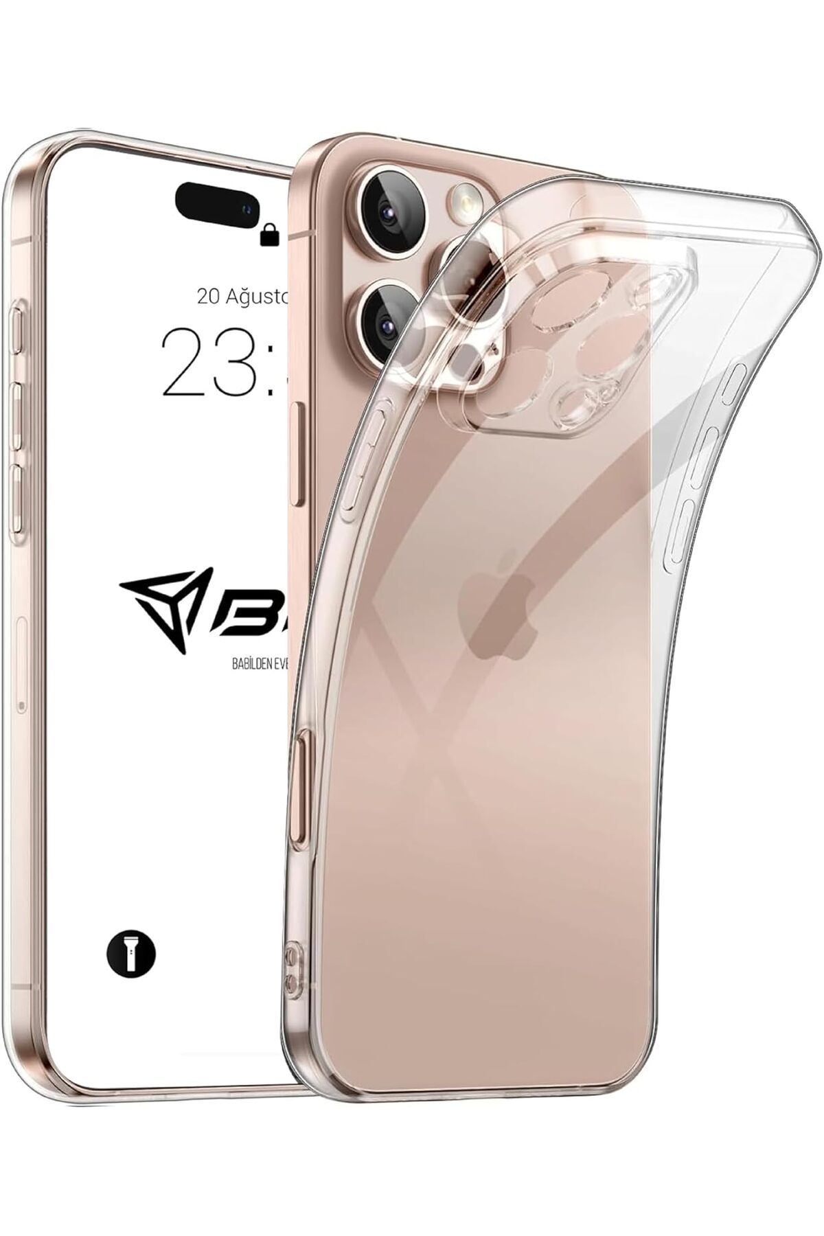 STOREMAX Kamera Korumalı Şeffaf Silikon Kılıf (iPhone 16 Pro) TrendBazaar 1057563