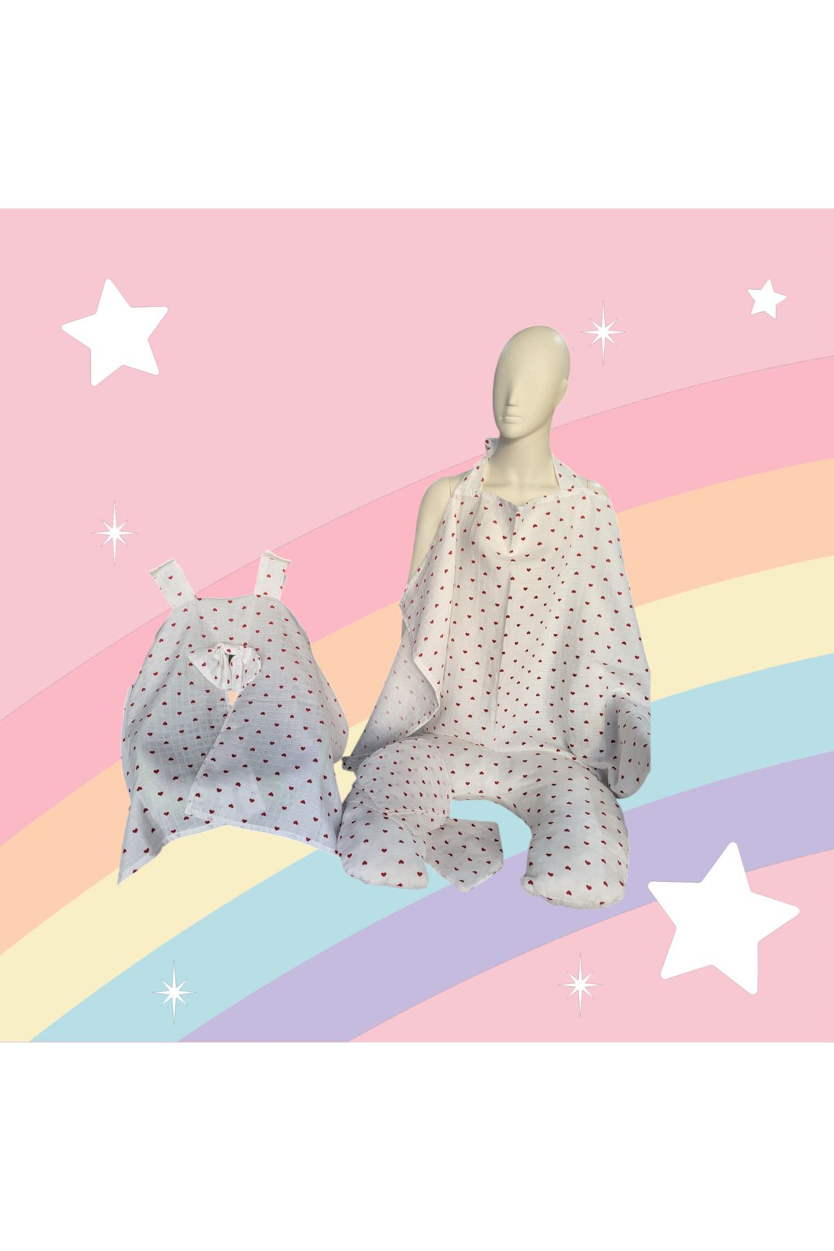 Turuncu kids Muslin Emzirme Seti
