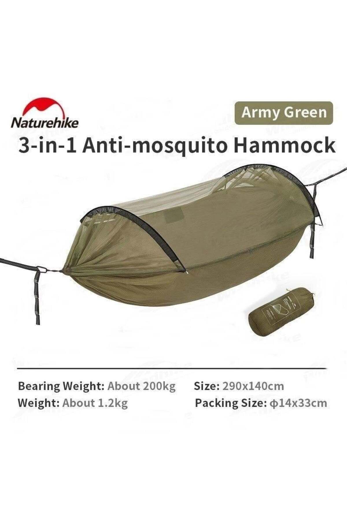 Naturehike DC-C06 Flyingboat-02 3IN1 Cibinlikli Sivrisinek Önleyici Hamak/Army Green///