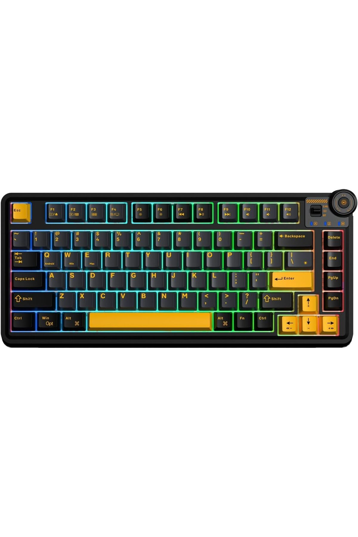 STOREMAX Ezg AU75 3 Modlu RGB Hot Swap Mekanik TKL Seiya Switch Kablosuz Makrolu Klavye Siyah Ezsnshop 106575
