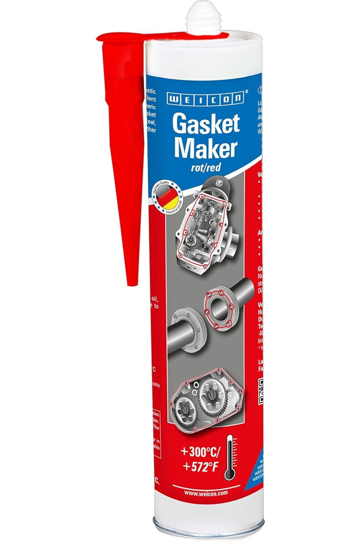 Mu Art Ahşap Mrt Gasket Maker | 310 ml | Kırmızı | Araç motoru, motosiklet, çelik, alüminyum, cam, seramik